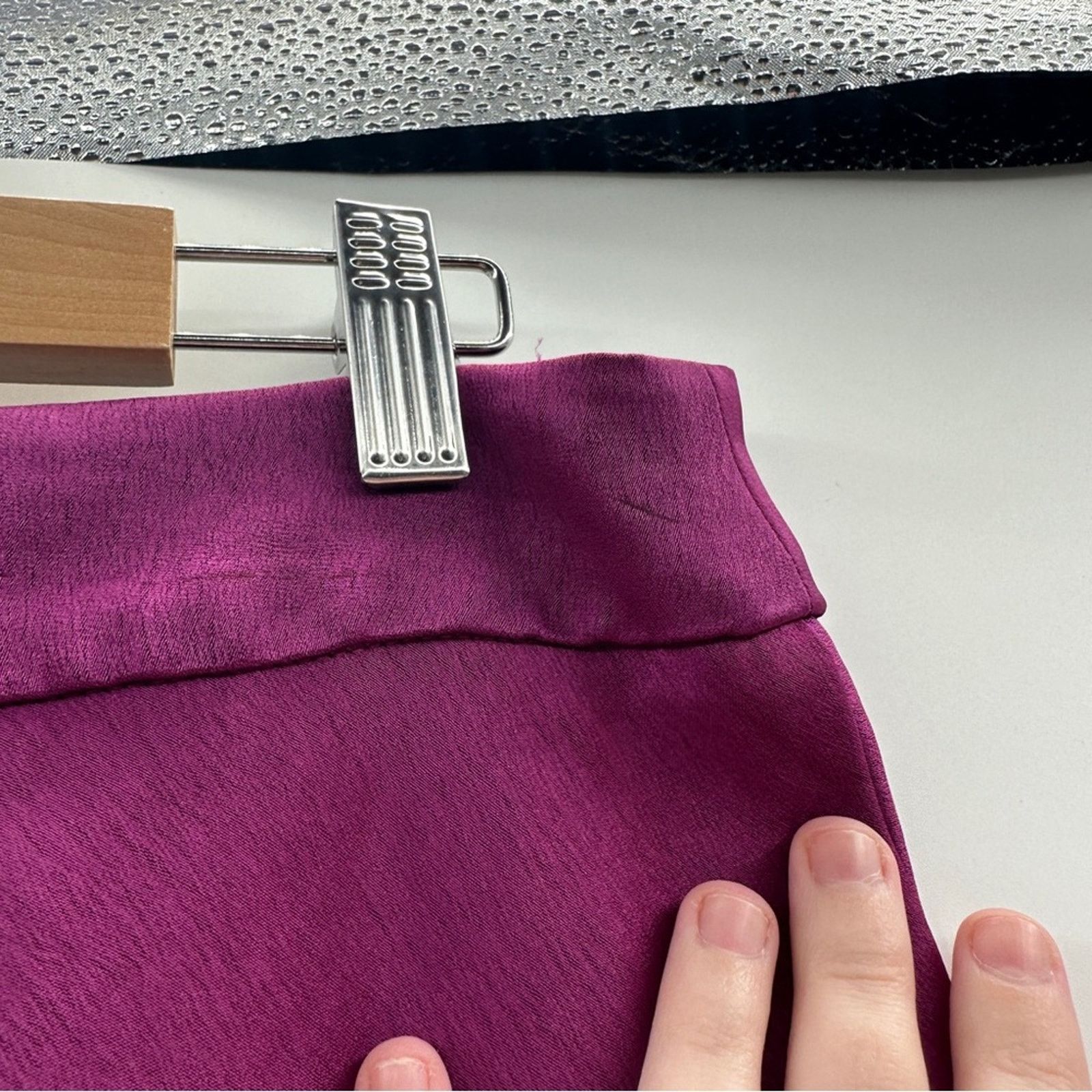 Sezane Sezane Sandy Purple Silky Side Zip Midi Skirt Sz 44 FR Size 32" / US 10 / IT 46 - 10 Thumbnail