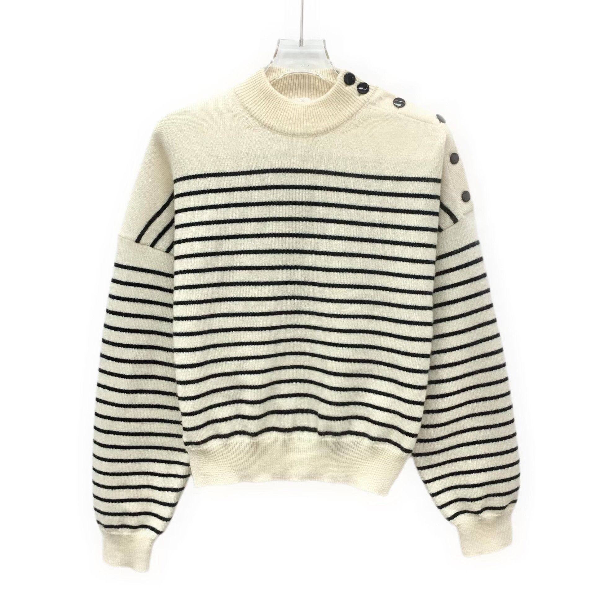 Celine Celine Knit Striped Beige Sweater S Women Size S / US 4 / IT 40 - 1 Thumbnail