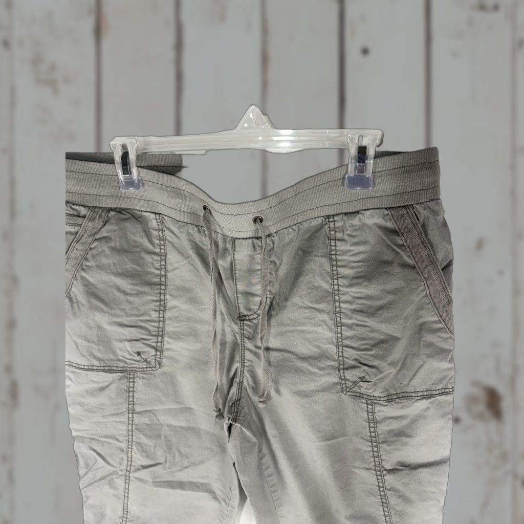 CO Khakis & Co Gray Drawstring Pull On Cuffed Pants Womens Size 14 Size 36" / US 14 / IT 50 - 1 Thumbnail