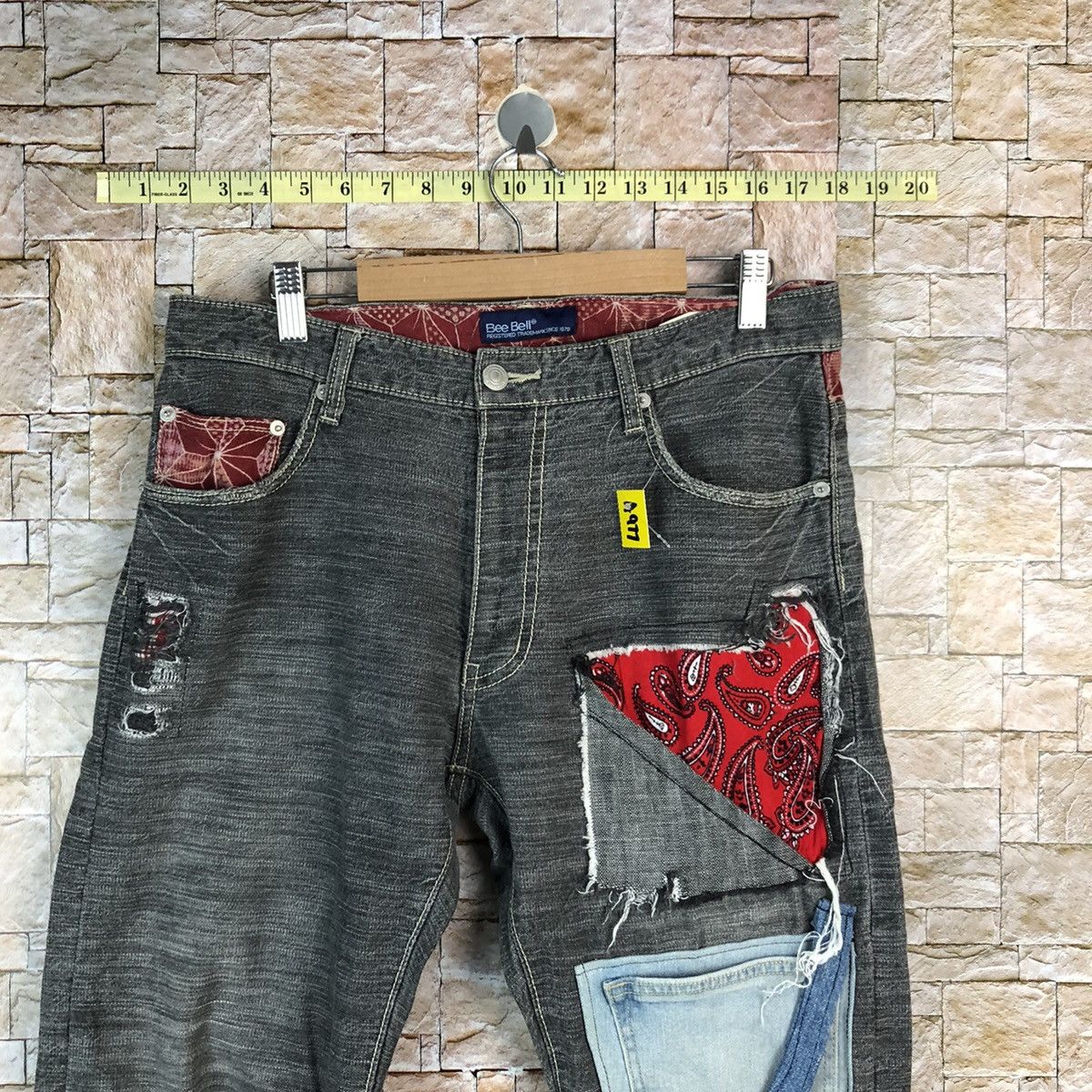 Japanese Brand D Bee Bell Custom Black multipocket Casual Pants #A977 Size US 33 - 5 Thumbnail