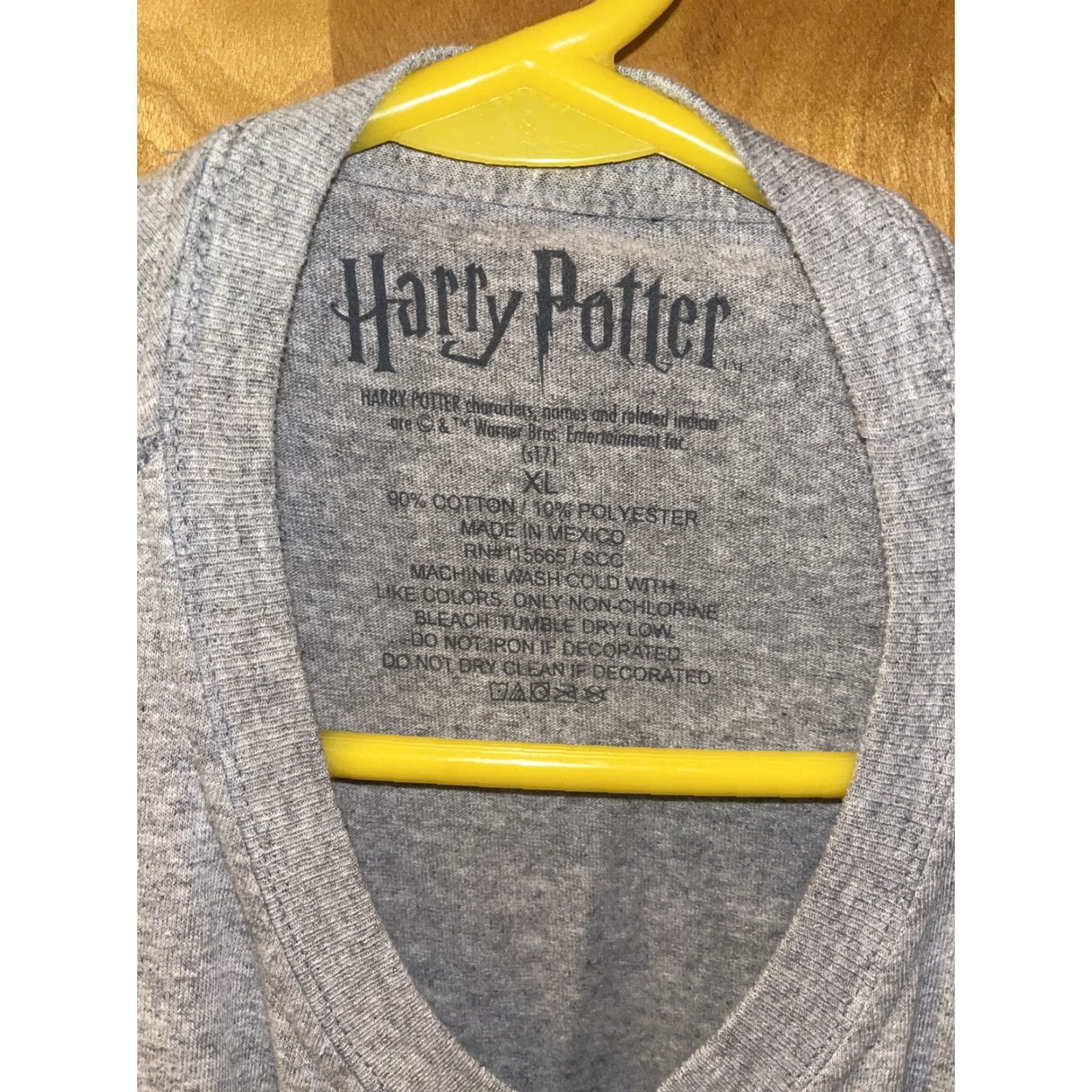 Vintage Harry Potter T-Shirt Adult XL Gray Cotton Blend Crew Neck Short Sleeve Movie Logo Graphic Print Men Size US XL / EU 56 / 4 - 4 Thumbnail