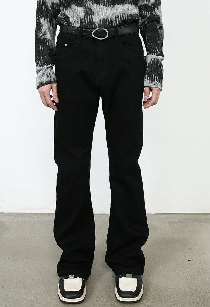 Japanese Brand × Vintage Black retro all-match flared stretch jeans Size US 32 / EU 48 - 1 Thumbnail