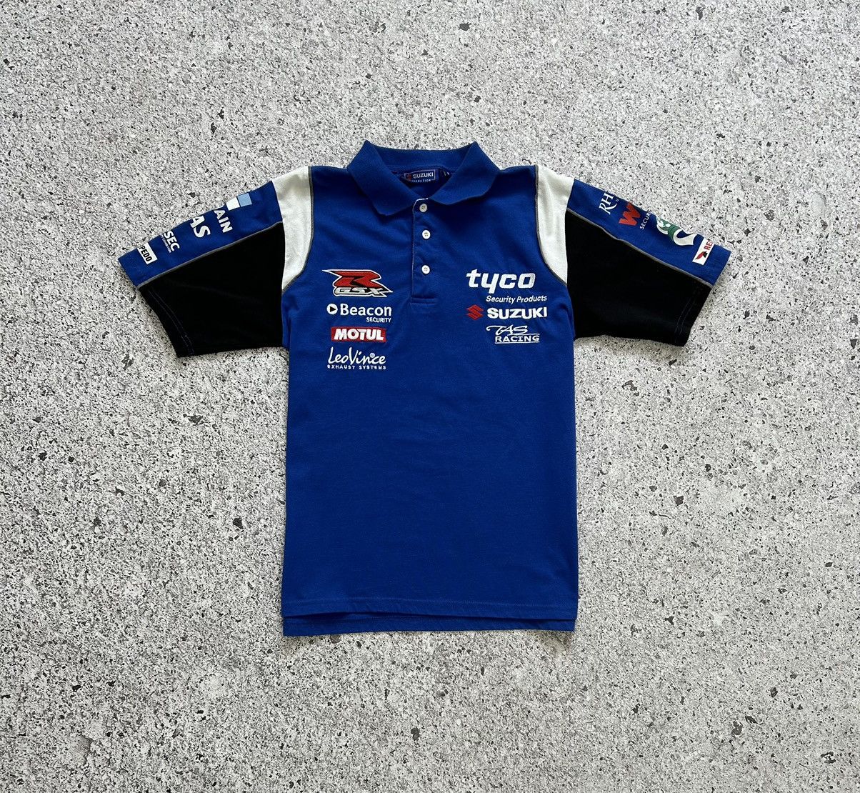 Vintage Suzuki Tyco Gas Racing Streetwear Polo T-Shirt Size US S / EU 44-46 / 1 - 3 Thumbnail