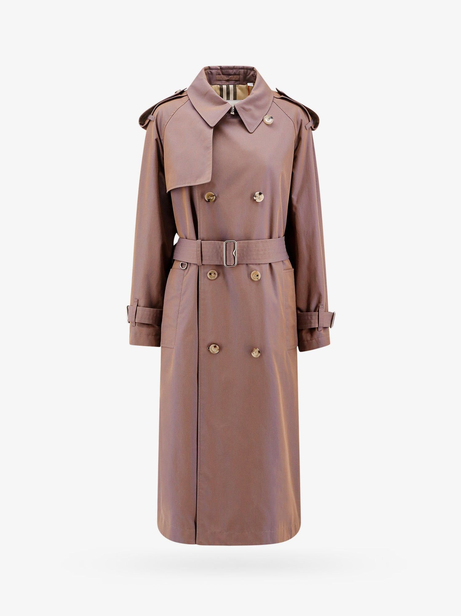 image of Burberry Trench Woman Brown Trench Coats, Women's (Size Small)