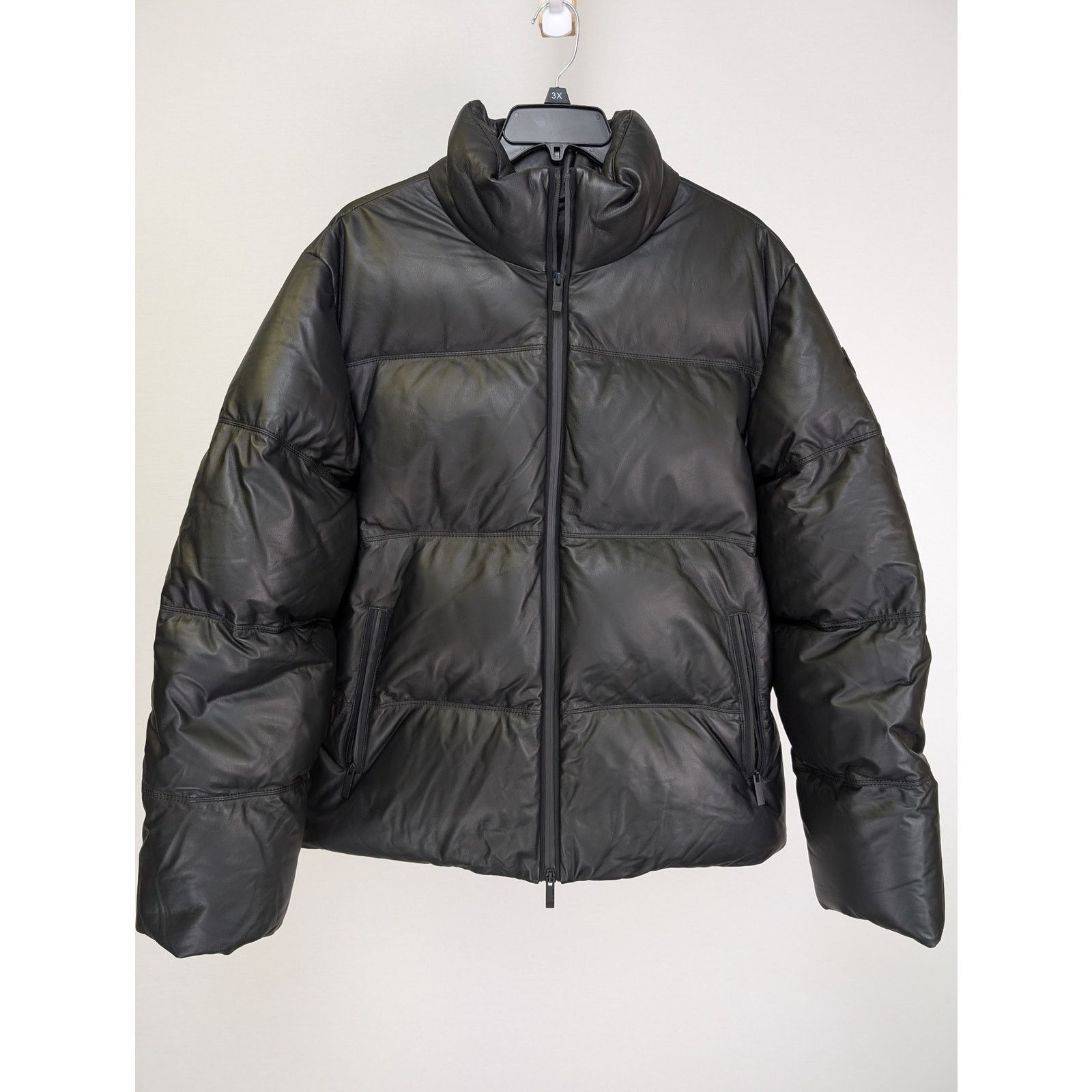 Moncler o1rshd1 Leather Down Jacket in Black Size US XL / EU 56 / 4 - 2 Thumbnail