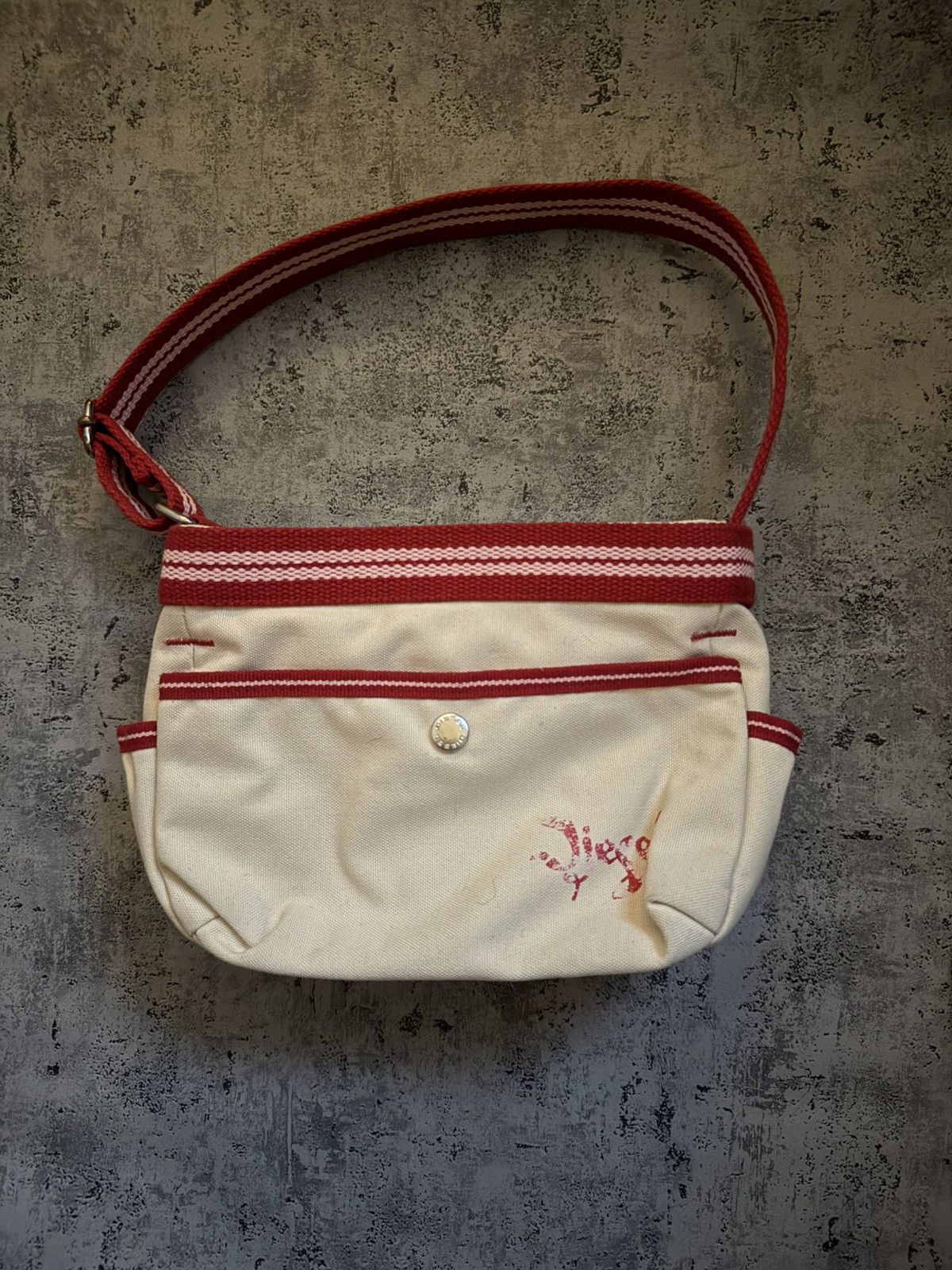Diesel Diesel Vintage Red White Shoulder Cargo Bag Y2K Rare Size ONE SIZE - 1 Thumbnail