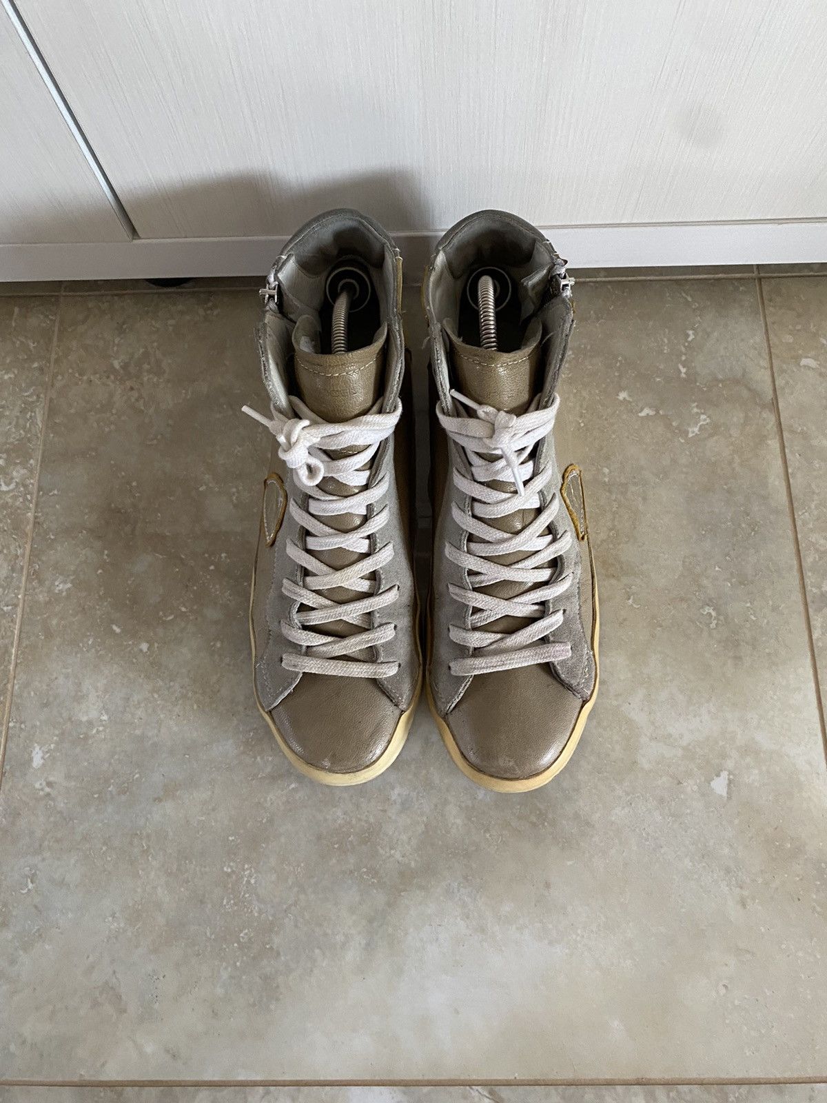 Philippe Model Vintage Philipe Model Paris Mid Brown 6 Distressed Sneakers Size US 8 / EU 41 - 4 Thumbnail