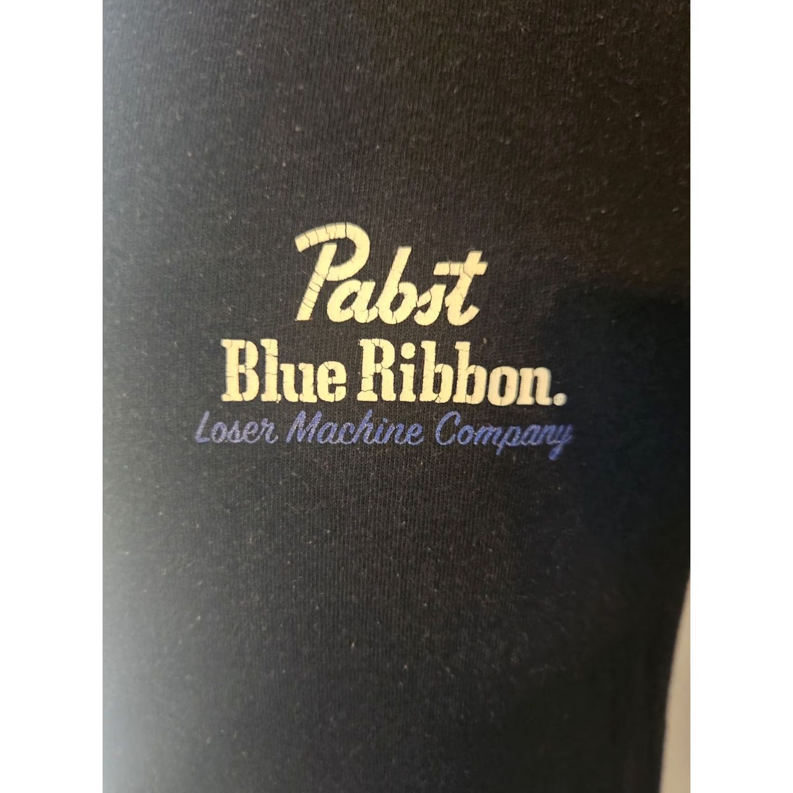 Vintage Pabst Blue Ribbon Loser Machine T-Shirt Adult Medium Black Beer Retro Mens Size US M / EU 48-50 / 2 - 2 Thumbnail