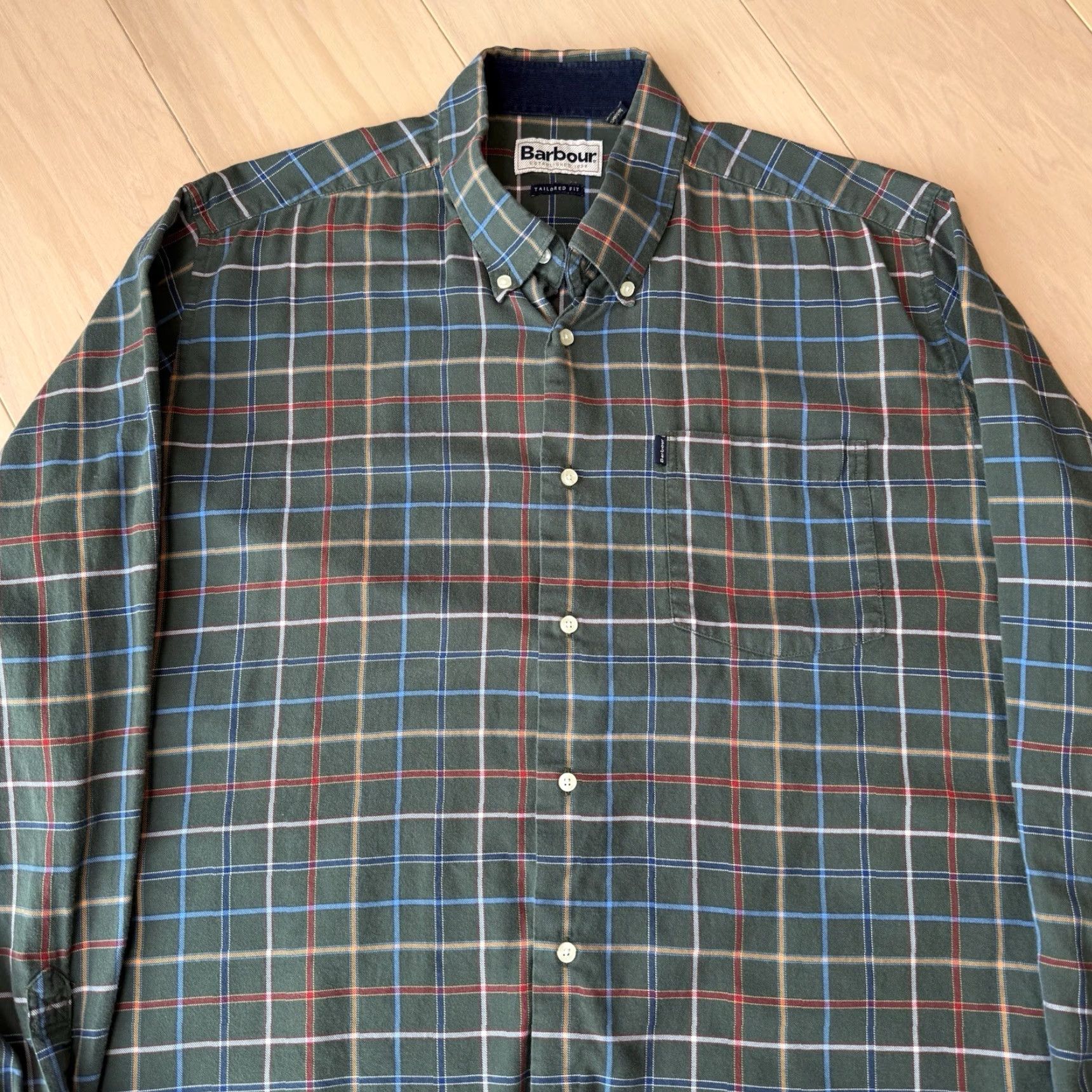 Barbour Barbour Shirt Large Green Plaid Button-Up Mens Vintage? No - Barbour Shirt Large Green Plaid Button-Up Regular Fit Size US L / EU 52-54 / 3 - 4 Thumbnail