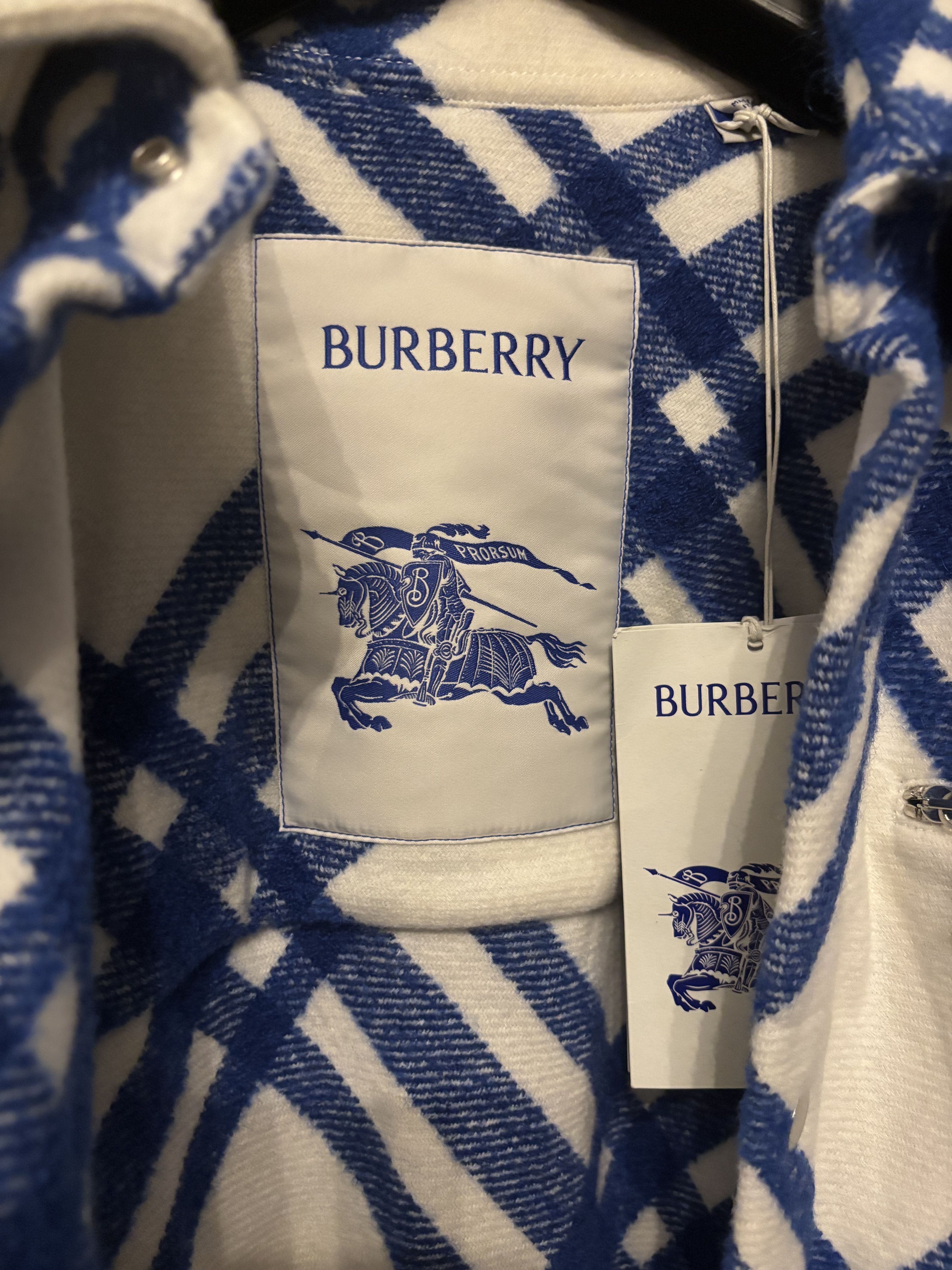 Burberry Burberry Salt IP Check Wool Alpaca Shacket (8078865) – FW23 Size US M / EU 48-50 / 2 - 3 Thumbnail