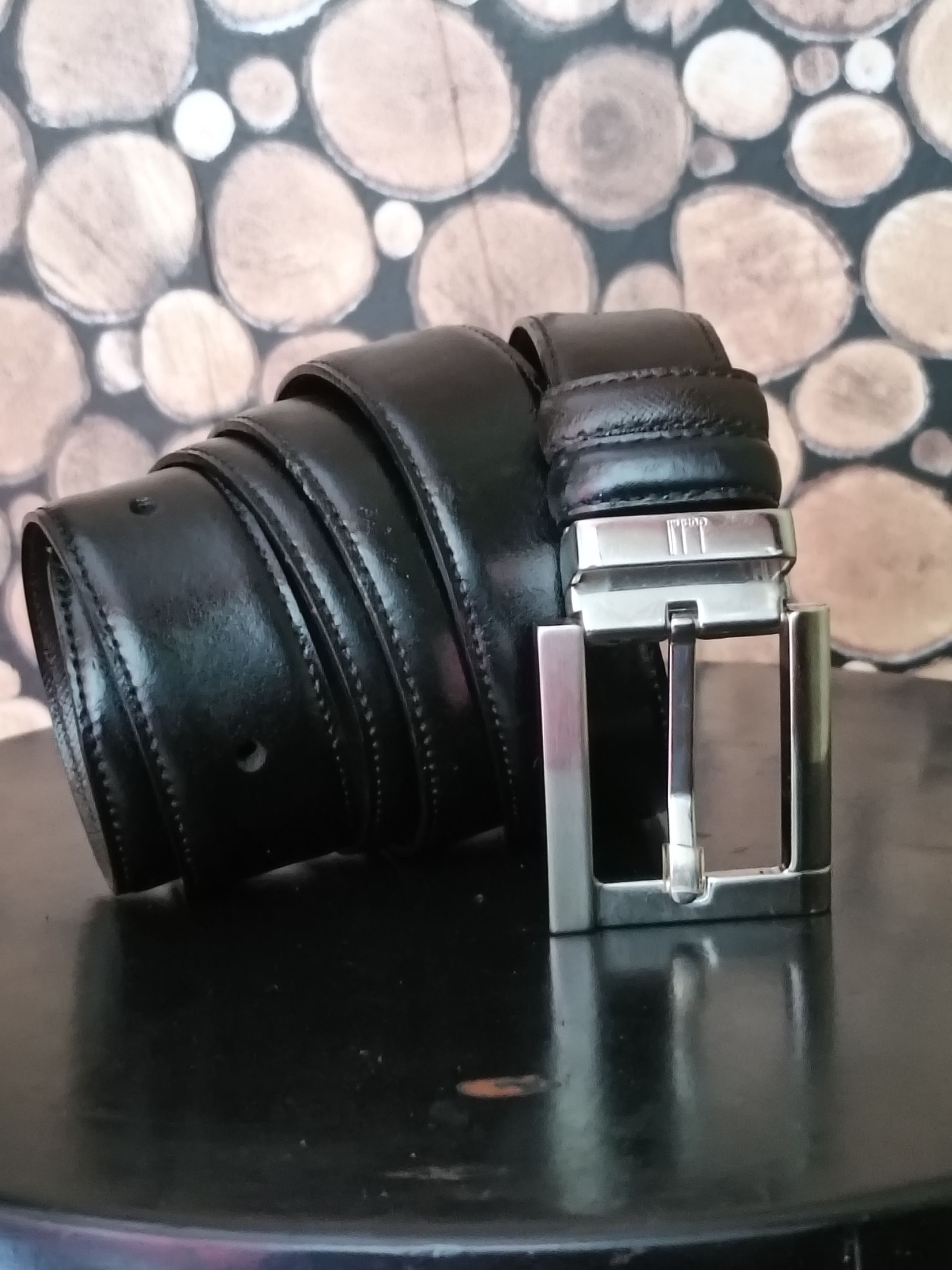 Alfred Dunhill Dunhill reversible cowhide leather belt black brown Size 40 - 1 Thumbnail