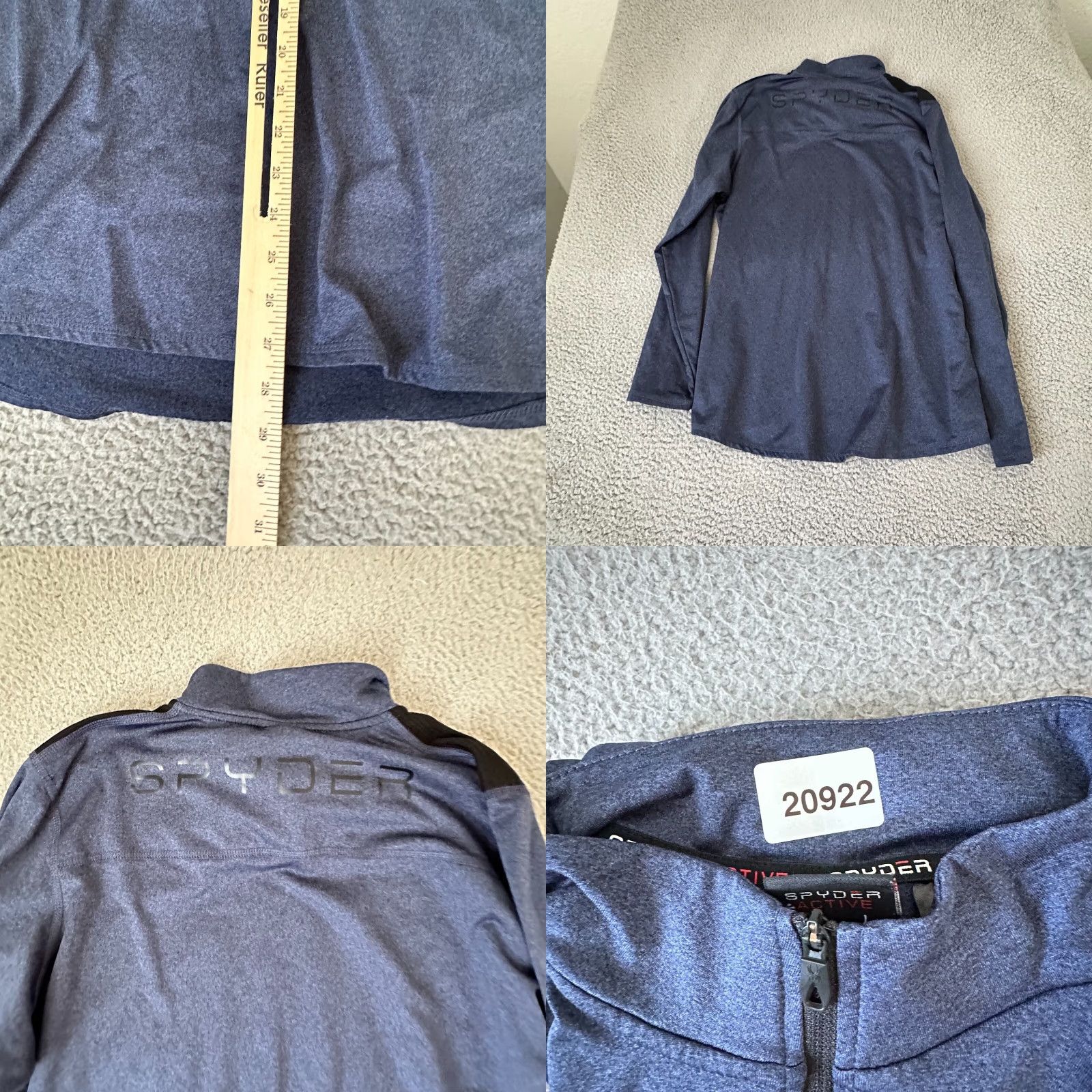 Spyder Spyder Shirt Mens Adult Medium Blue 1/4 Zip Polyester Stretch Pullover Casual 90s Style Long Sleeve Active Pullover Shirt Mens Size US M / EU 48-50 / 2 - 8 Thumbnail