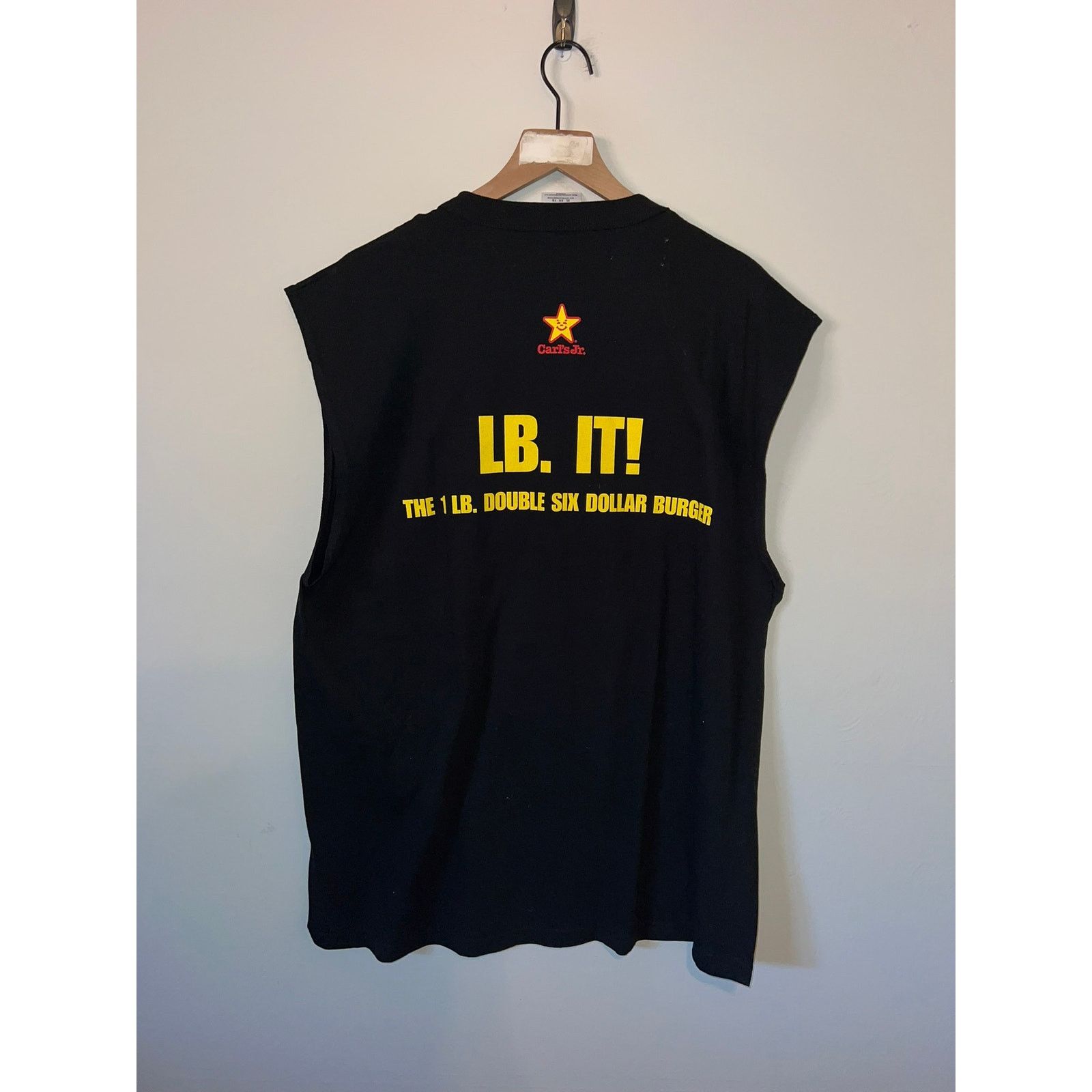 Jerzees Vintage Carls Jr Shirt Double Dare You Burger Fast Food XL Size US XL / EU 56 / 4 - 5 Thumbnail