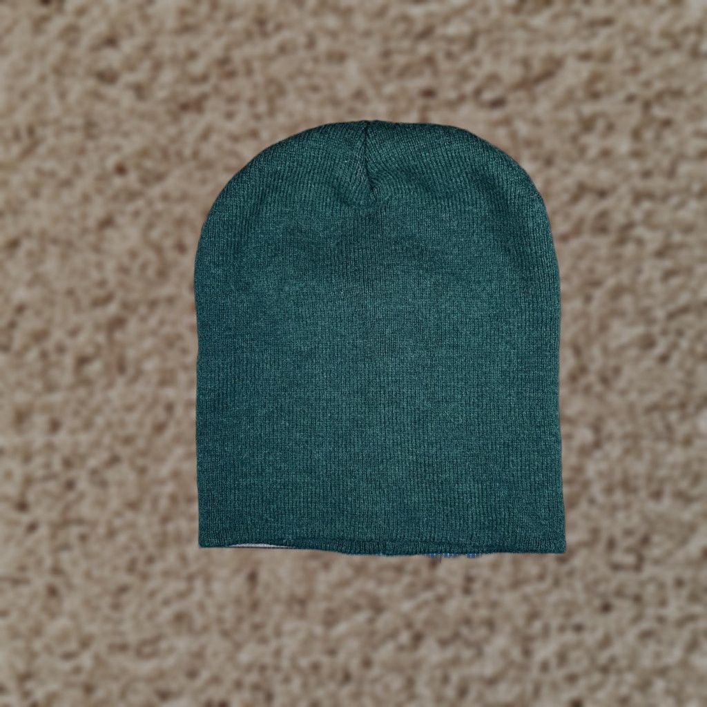 Vintage Polylana Beanie Toque Adult One Size Dark Teal Knit Polyester Acrylic Blend Hat/Cap Unisex Adults Beanie Seasonal Outdoor Ski 90s Mens Women s Size ONE SIZE - 1 Thumbnail