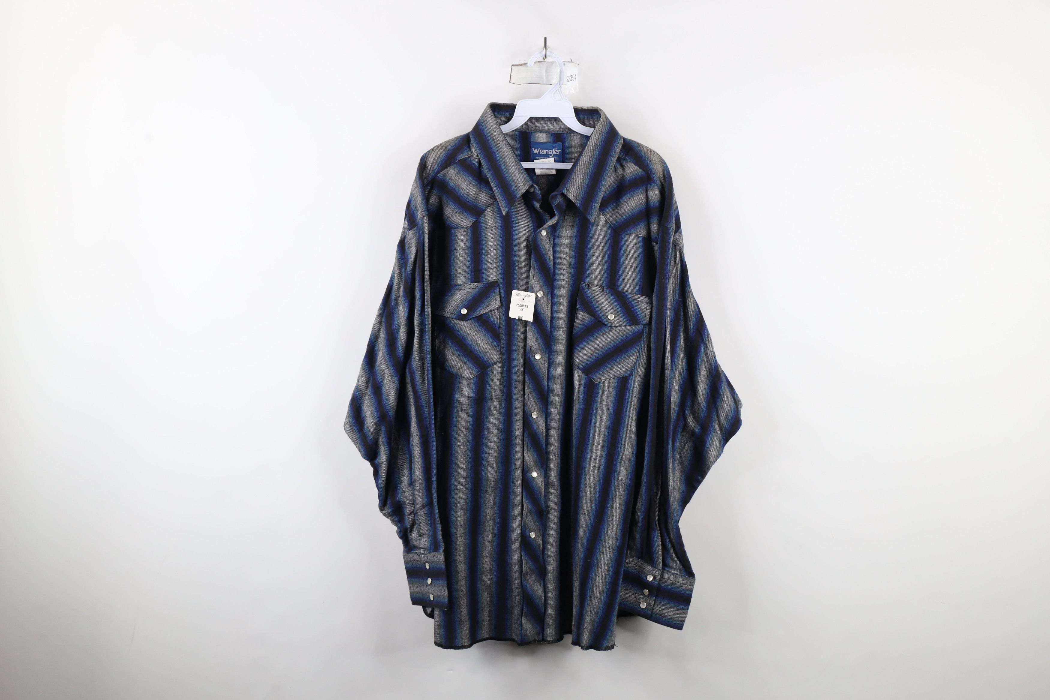 Vintage × Wrangler Deadstock Vintage 90s Wrangler Western Cowboy Button Shirt Size US XXL / EU 58 / 5 - 1 Thumbnail
