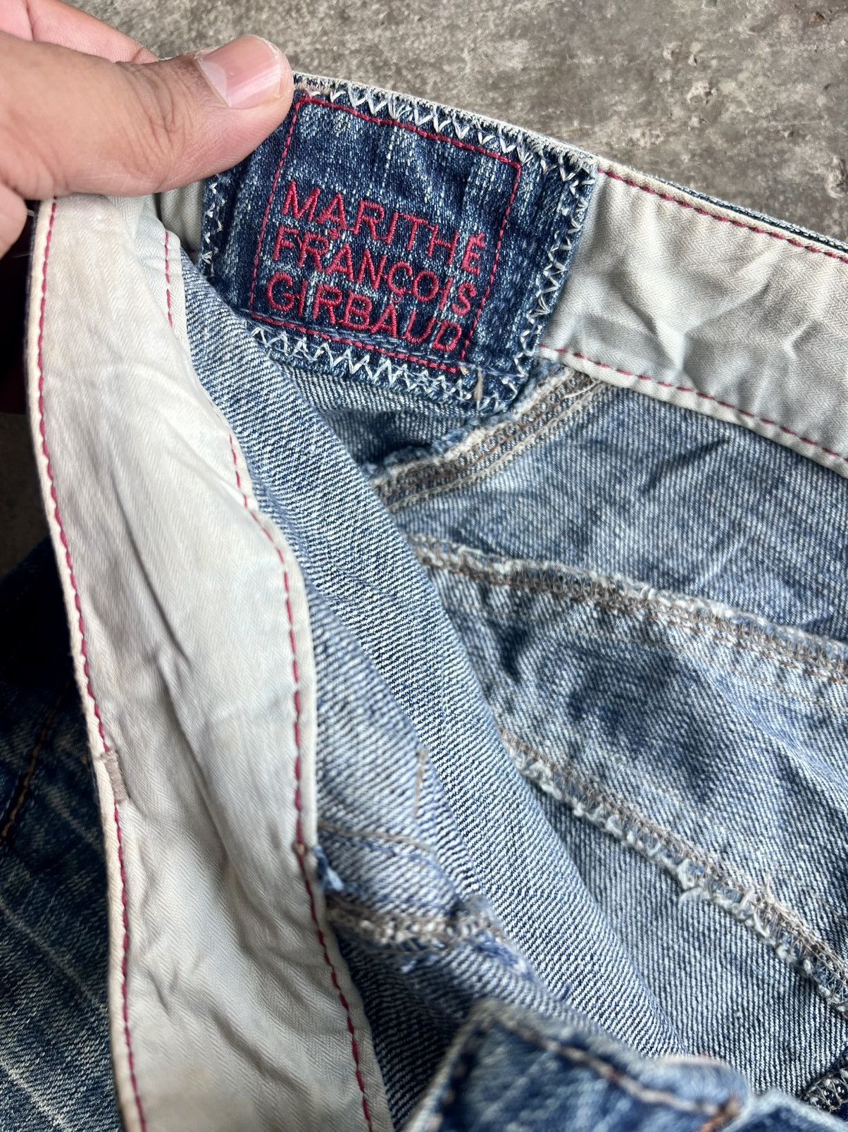 Marithe + Francois Girbaud RARE 90s Marithe Francois Girbaud Baggy Flare Denim Size US 38 / EU 54 - 11 Thumbnail
