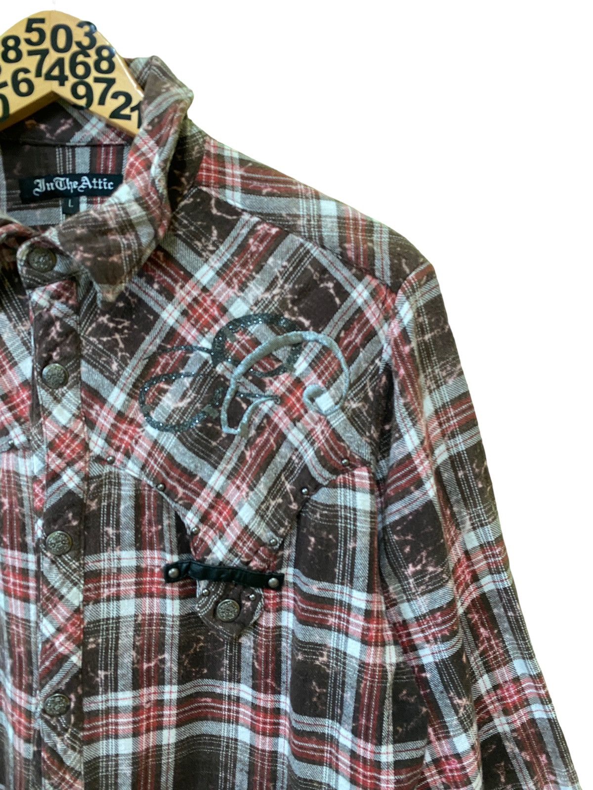 In The Attic IN THE ATTIC Plaid Embroidery Flannel Size US M / EU 48-50 / 2 - 7 Thumbnail