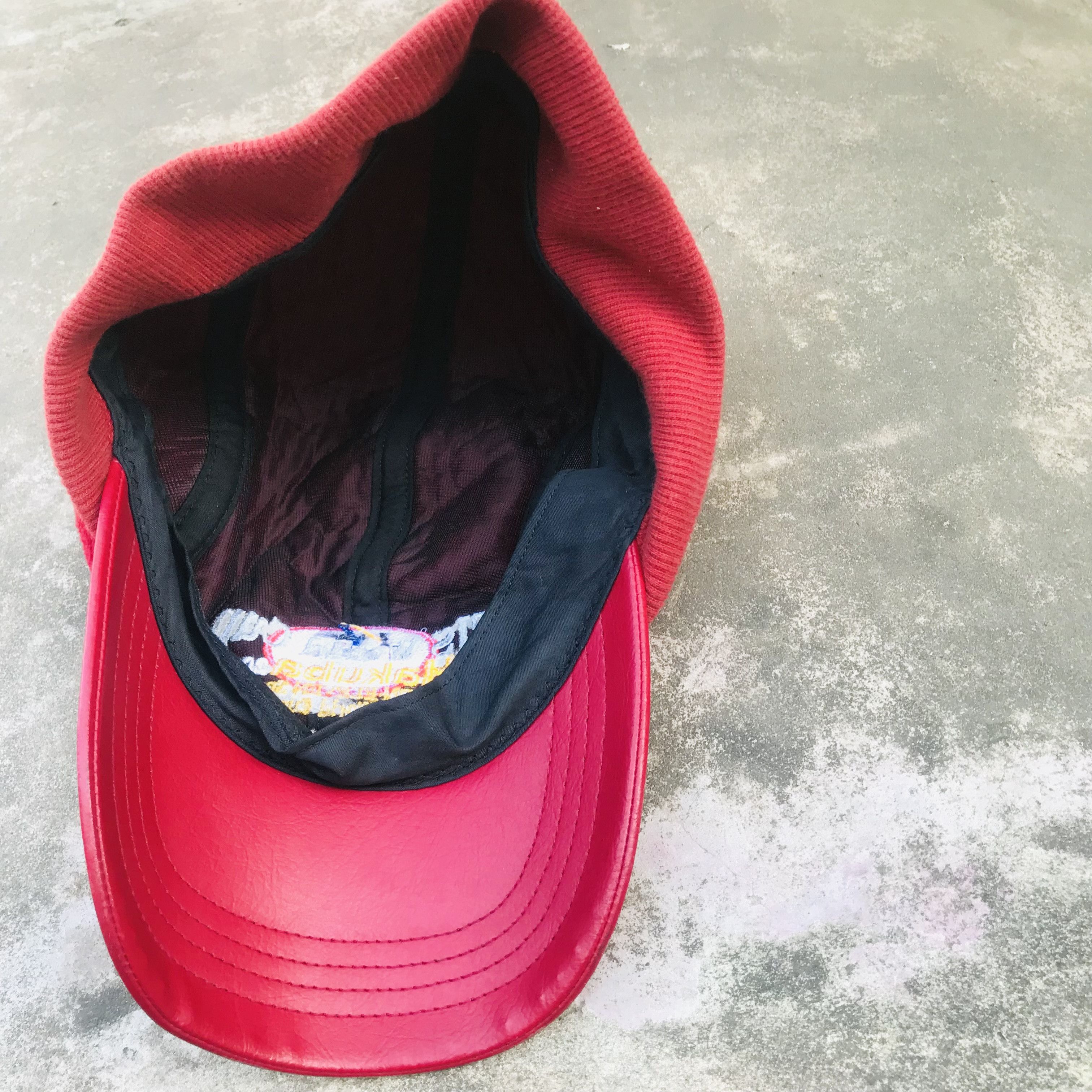 Japanese Brand × Vintage Y2k Leather Visor Beanie Cap Size ONE SIZE - 6 Thumbnail
