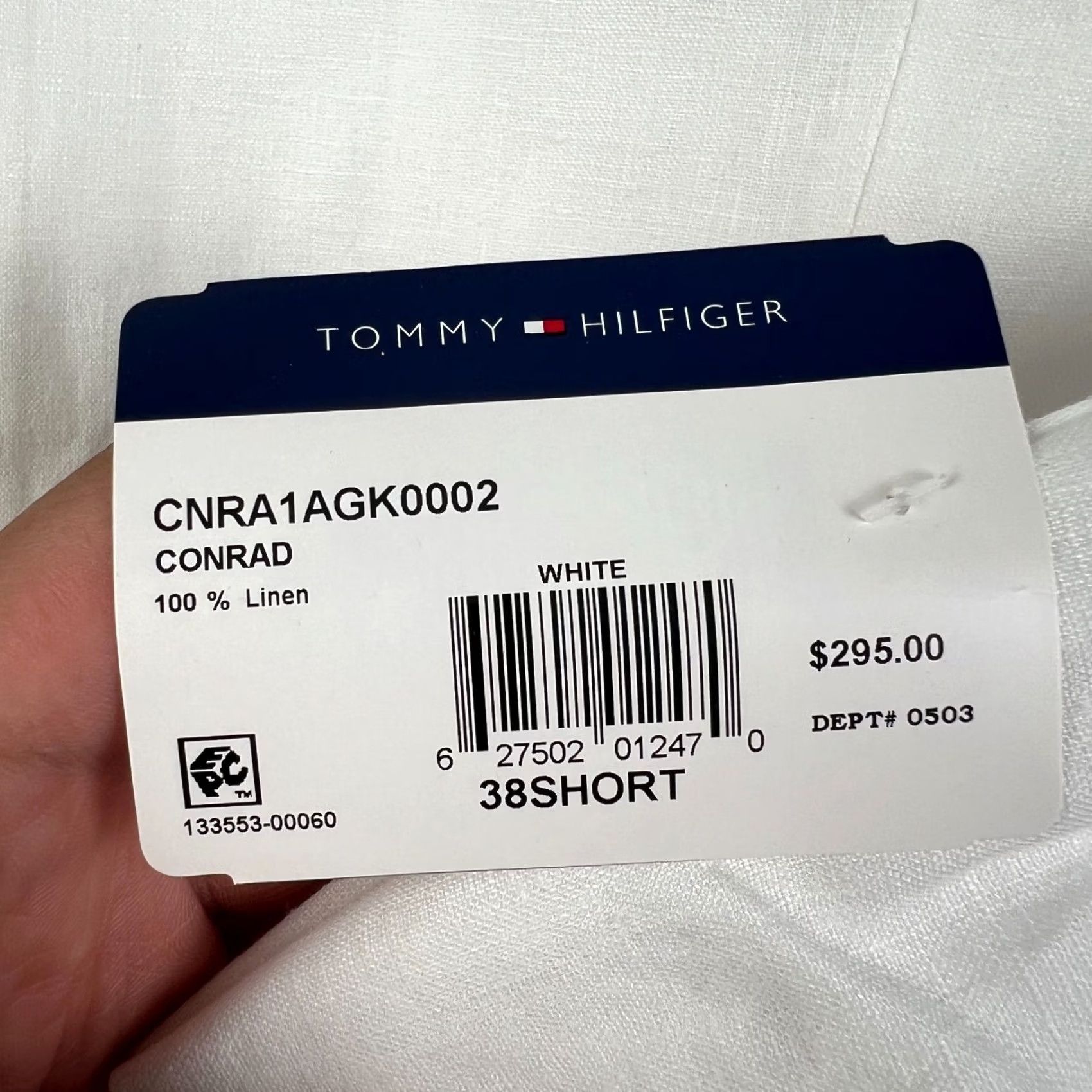 Tommy Hilfiger NEW Tommy Hilfiger Blazer Jacket Mens 38S White Linen Sport Coat Conrad NWT Size 38R - 4 Thumbnail