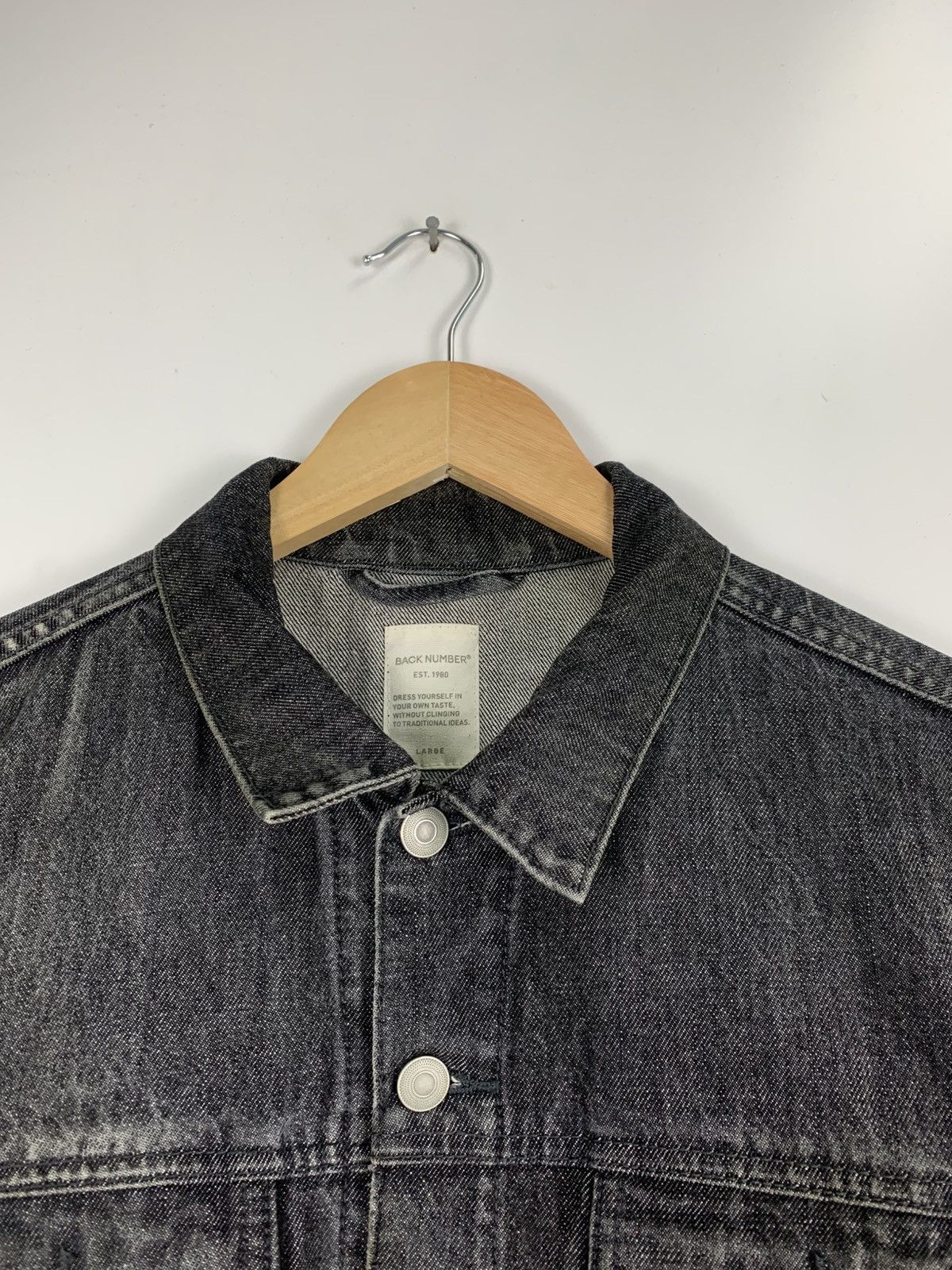Japanese Brand Vintage Black Number Denim Jacket Size US L / EU 52-54 / 3 - 7 Thumbnail