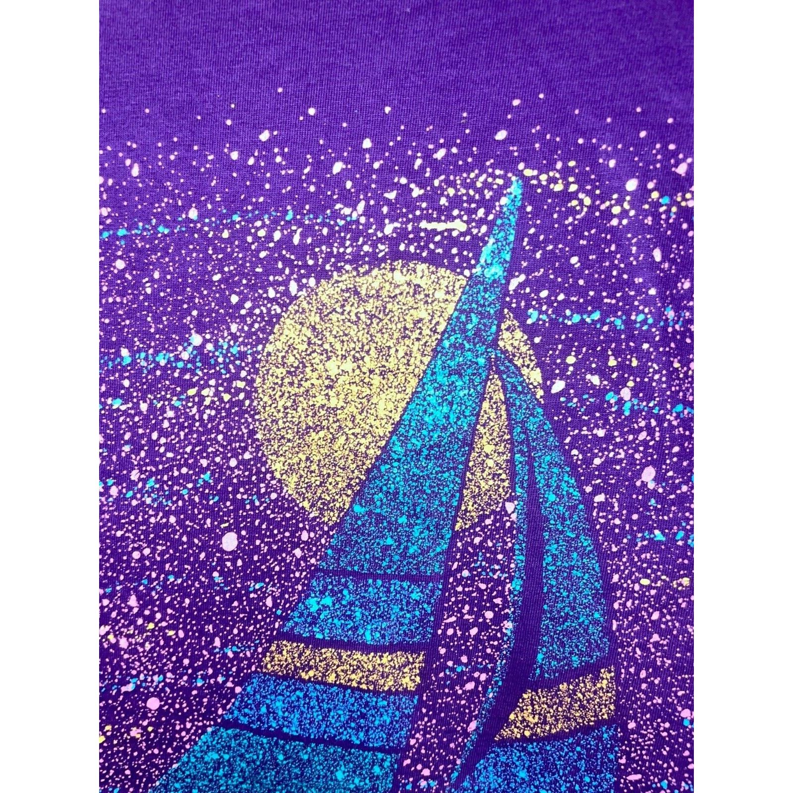 Jerzees Vintage Sailboat Shirt Door Country Boating Tee VTG 90s L Size US L / EU 52-54 / 3 - 2 Thumbnail