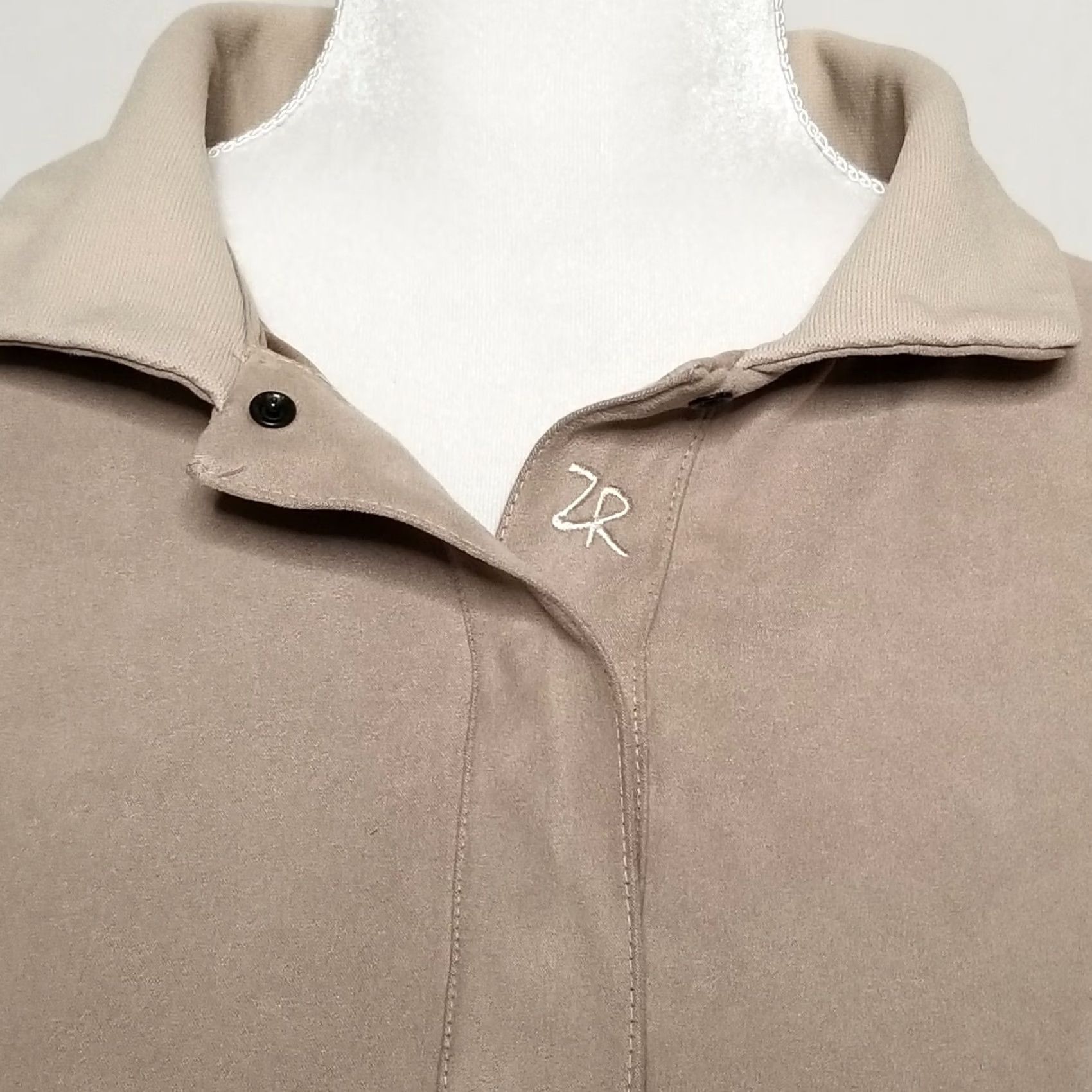 Vintage Zero Restriction Womens Jacket Polysuede Beige L/S M Pullover Casual Size M / US 6-8 / IT 42-44 - 5 Thumbnail