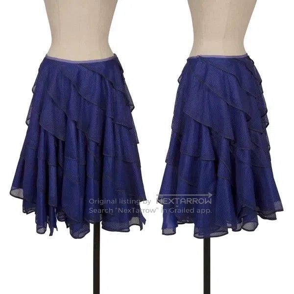 Comme des Garcons Comme Des Garcons size XS Blue Vintage Wave Design Skirt Size 23" - 1 Thumbnail