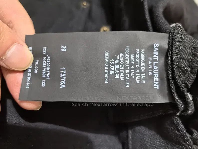 Saint Laurent Paris Saint Laurent Paris Solid color slim-fit denim pants i Size US 29 - 5 Thumbnail
