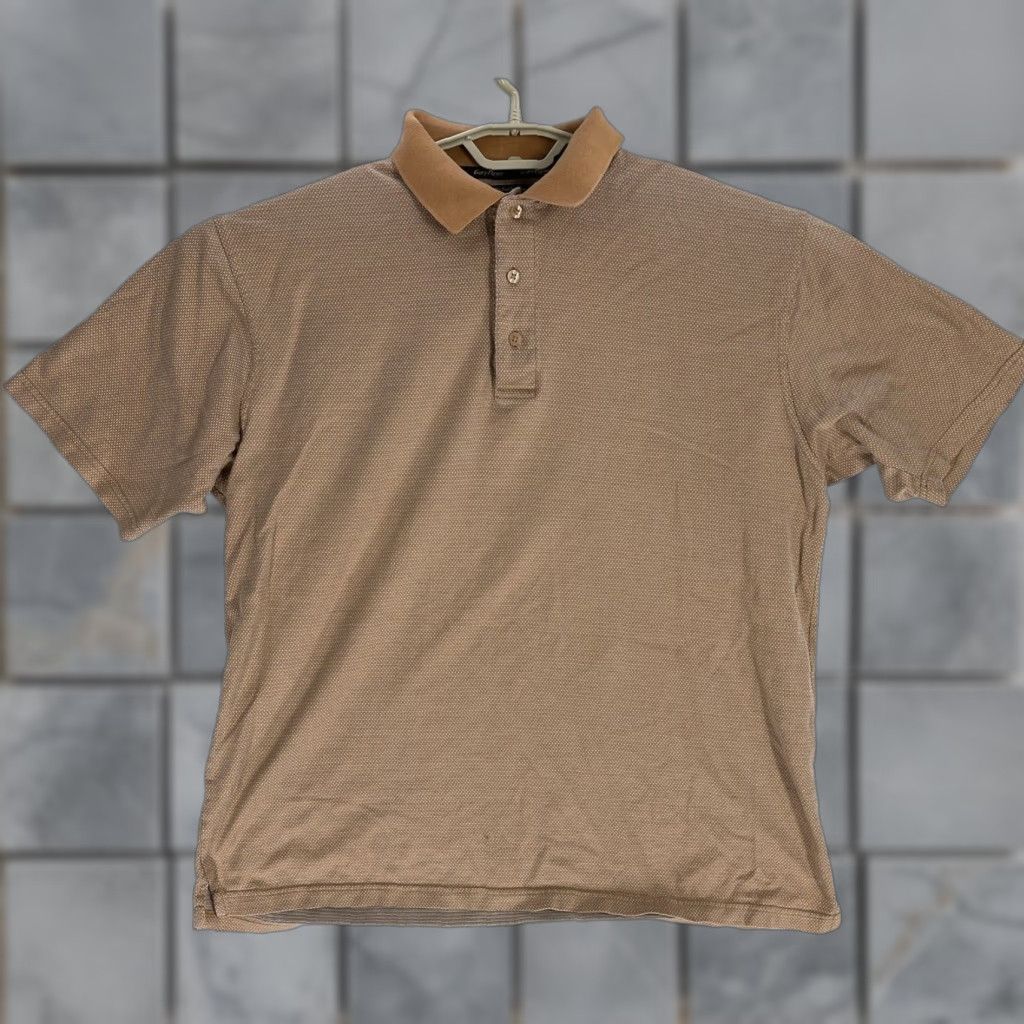 Vintage Gary Player Polo Shirt Mens L Orange Blue White Short Sleeve 100% Cotton Moisture Wicking Golf Casual Preppy Rugby Button Collar Regular Fit Size US L / EU 52-54 / 3 - 1 Thumbnail