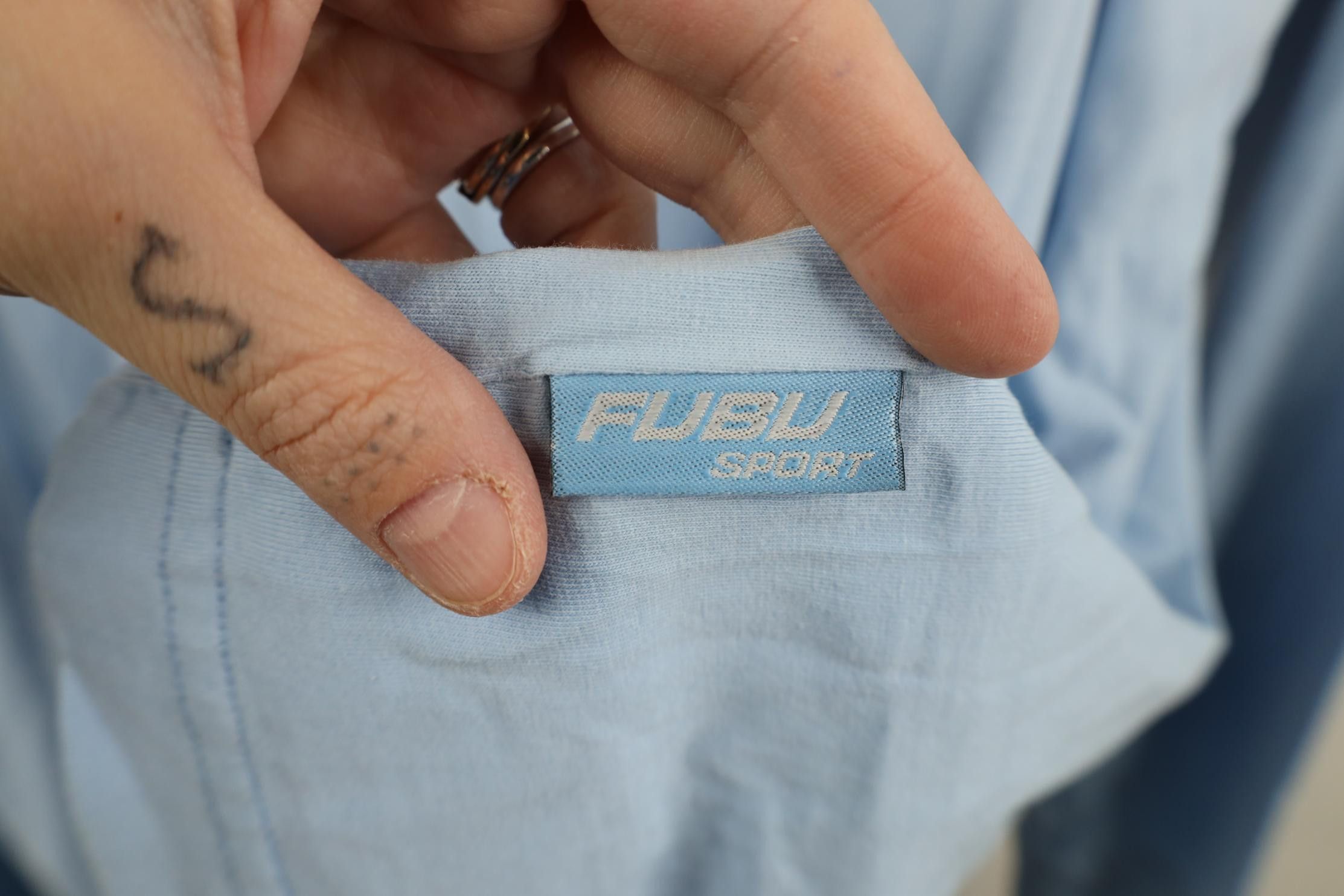 Fubu Vintage 90s Y2K FUBU Spell Out Long Sleeve T-Shirt Blue Size US M / EU 48-50 / 2 - 8 Thumbnail