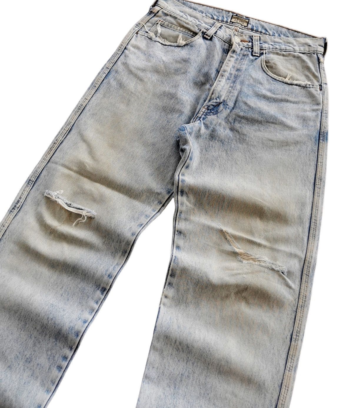 Levi's Vintage Levis Distressed Dirty Patina Destroy Jeans SZ 29x28 Size US 28 / EU 44 - 6 Thumbnail