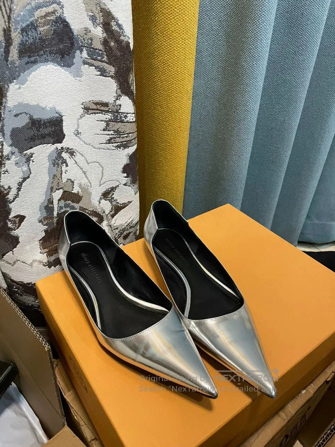 Haider Ackermann Silver Pointed Toe Flats by Haider Ackermann. Size US 6 / IT 36 - 6 Thumbnail