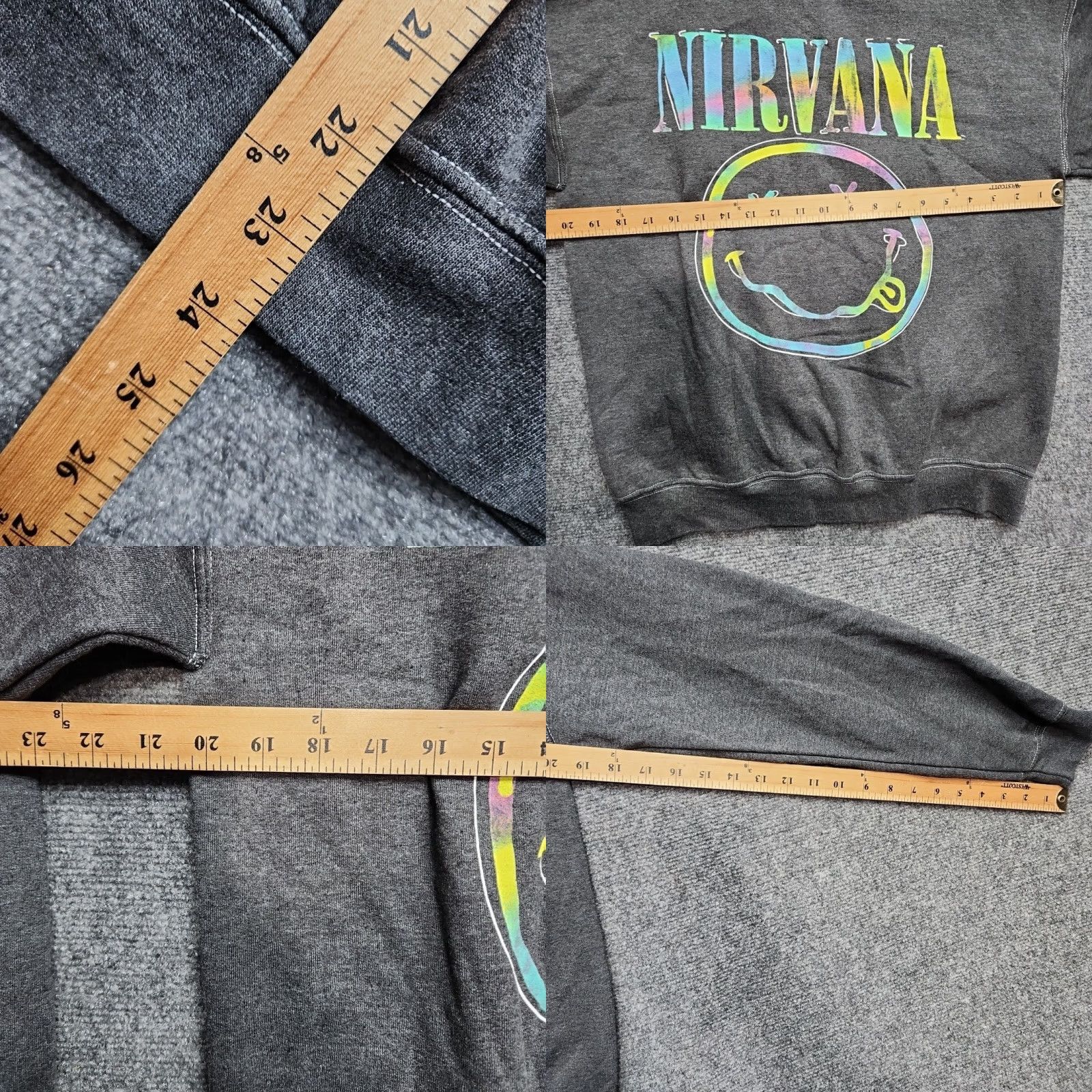 Vintage Nirvana Sweatshirt Women Small Dark Gray Pullover Graphic Print Crew Neck Pullover Casual Activewear Size S / US 4 / IT 40 - 8 Thumbnail
