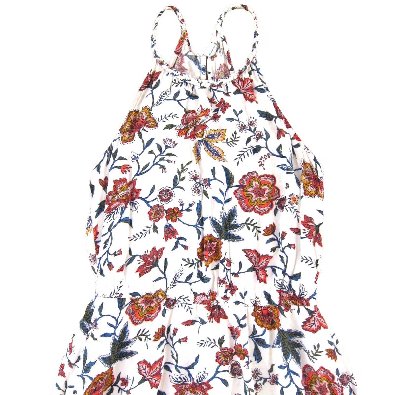 Old Navy Old Navy Floral Maxi Tank Dress S Women's Sleeveless High Neck 100% Rayon Pink Blue White Floral Size S / US 4 / IT 40 - 4 Thumbnail