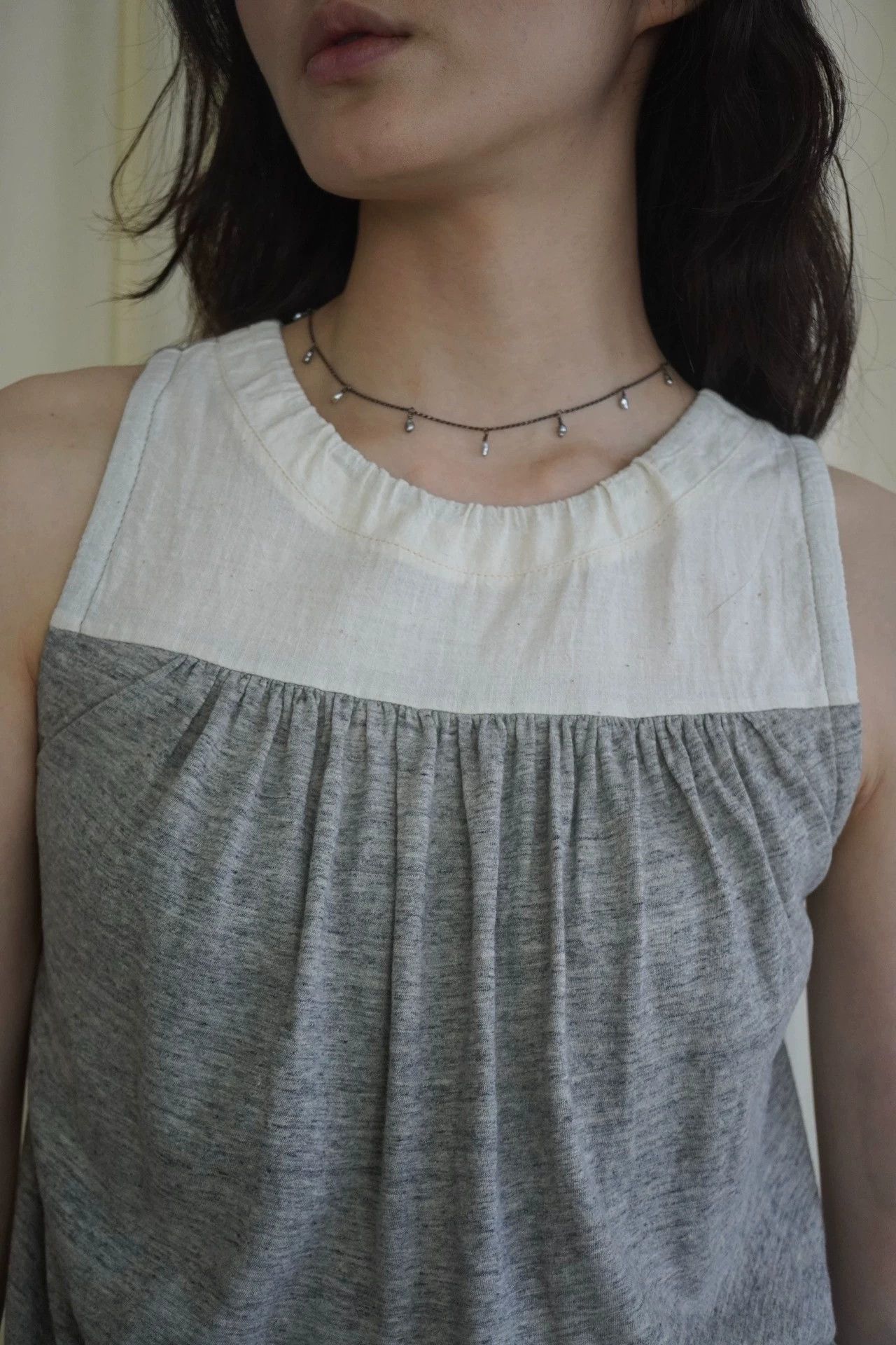 Dries Van Noten DVN 1990s Cotton-Linen Drawstring Pleated Vest Size S / US 4 / IT 40 - 1 Thumbnail