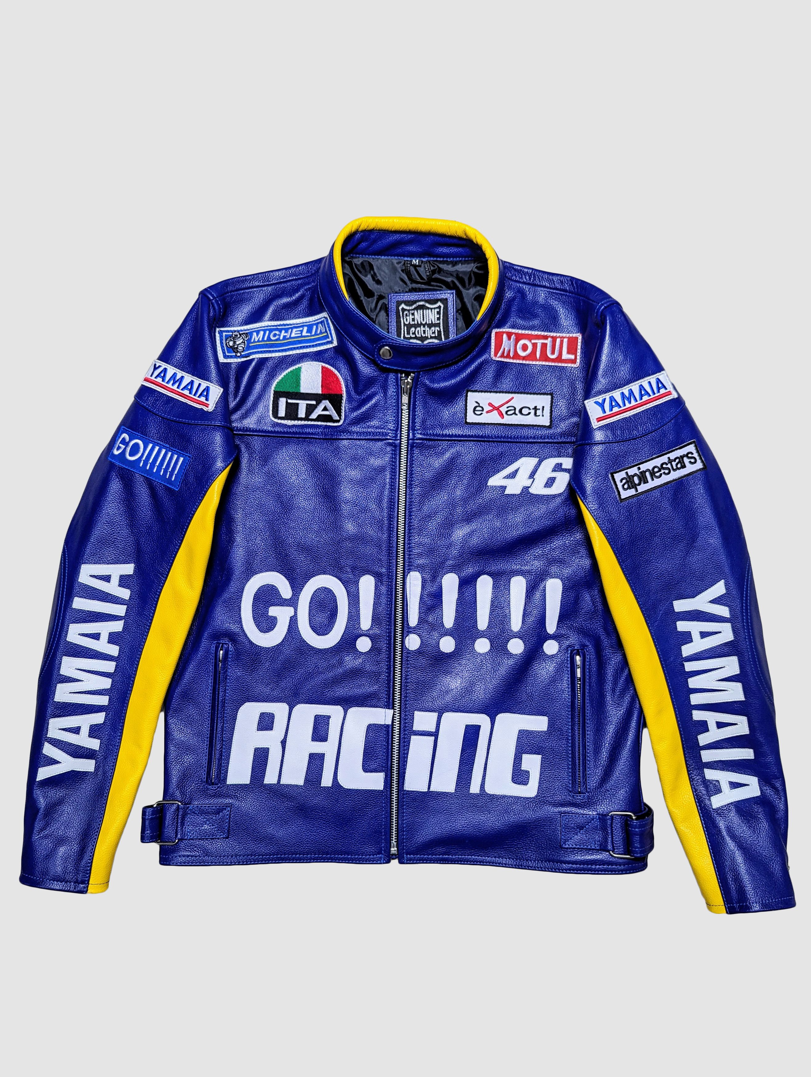 🔥 RARE YAMAHA🔥 RACING LEATHER JACKET IL DOTTORE