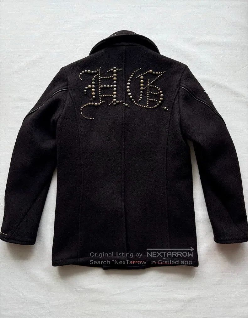 Schott Schott Jeweled buckle rivet leather trim cut woolen coat j Size US XS / EU 42 / 0 - 4 Thumbnail