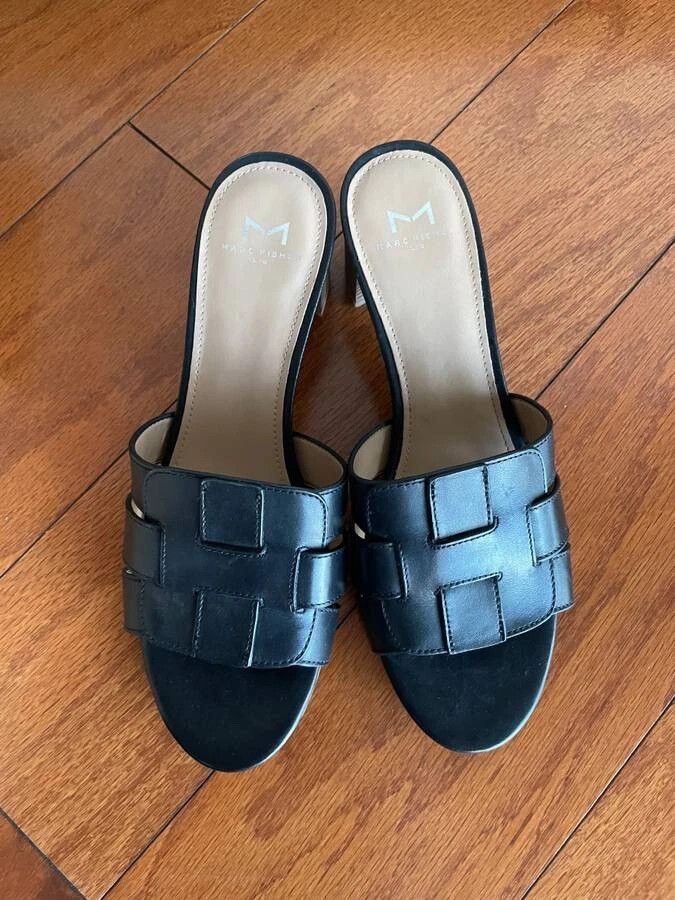 Marc Fisher Marc Fisher LTD Debora Black Leather Size US 9 / IT 39 - 2 Thumbnail