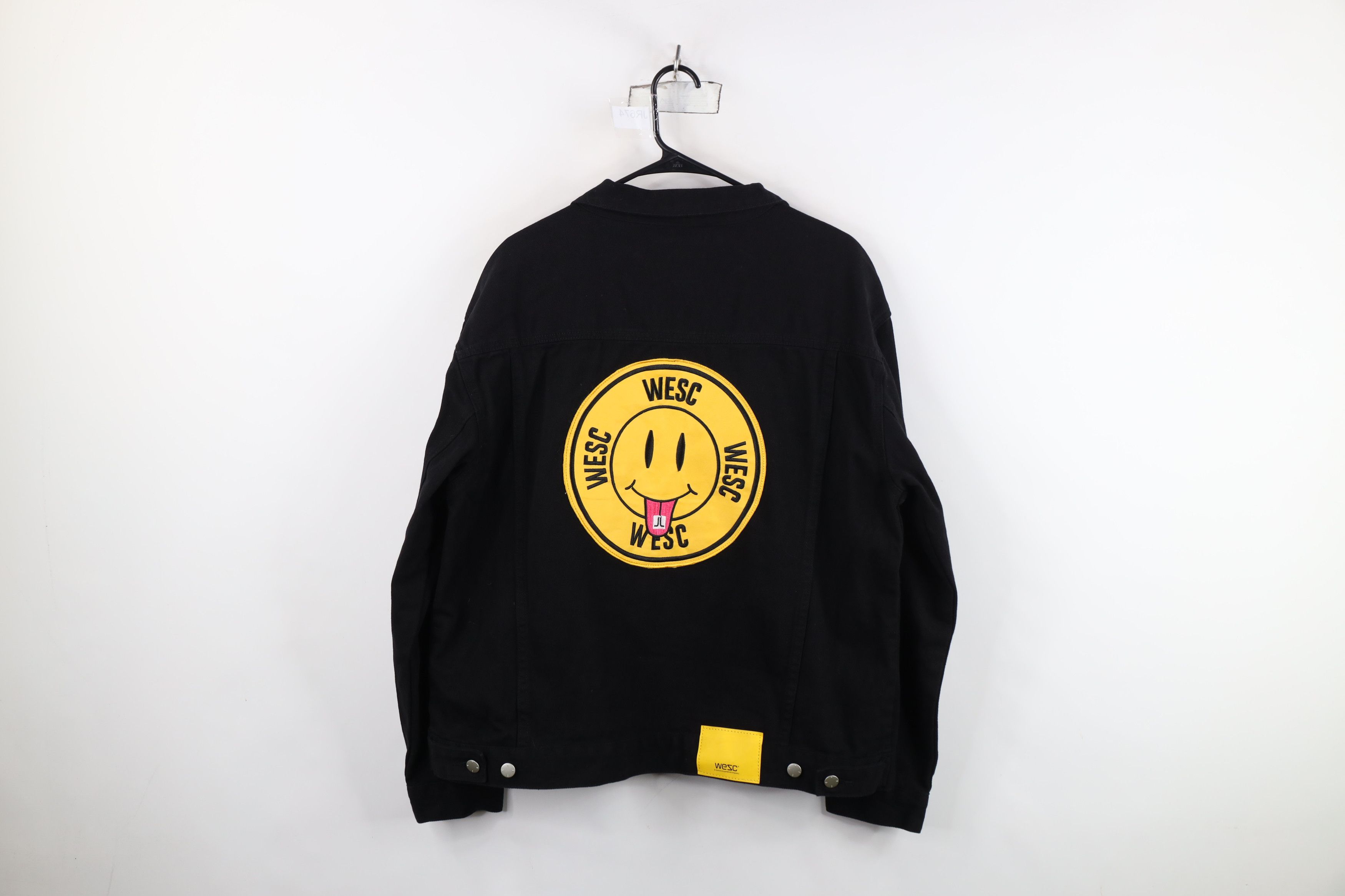 WeSC WESC Streetwear Happiness Smiley Face Denim Trucker Jacket Size US L / EU 52-54 / 3 - 14 Thumbnail