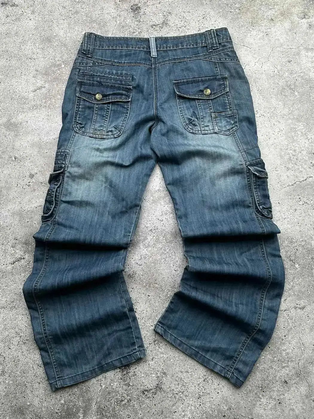 Vintage Vintage Cargo Wide Jeans C605(V574) Size US 32 / EU 48 - 5 Thumbnail