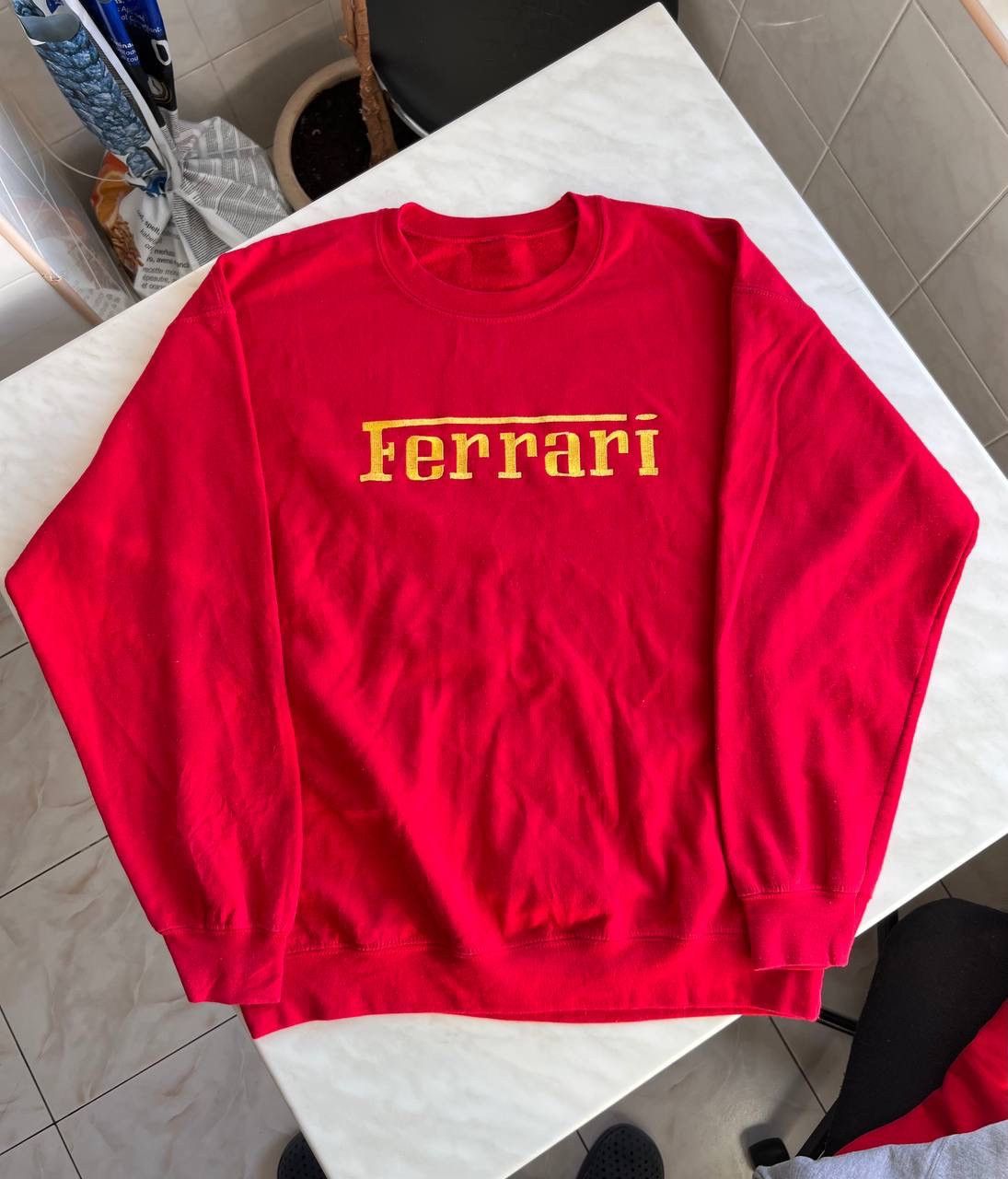 Ferrari Vintage Ferrari Sweatshirt Crewneck Racing Red Big Logo Y2K Size US L / EU 52-54 / 3 - 1 Thumbnail