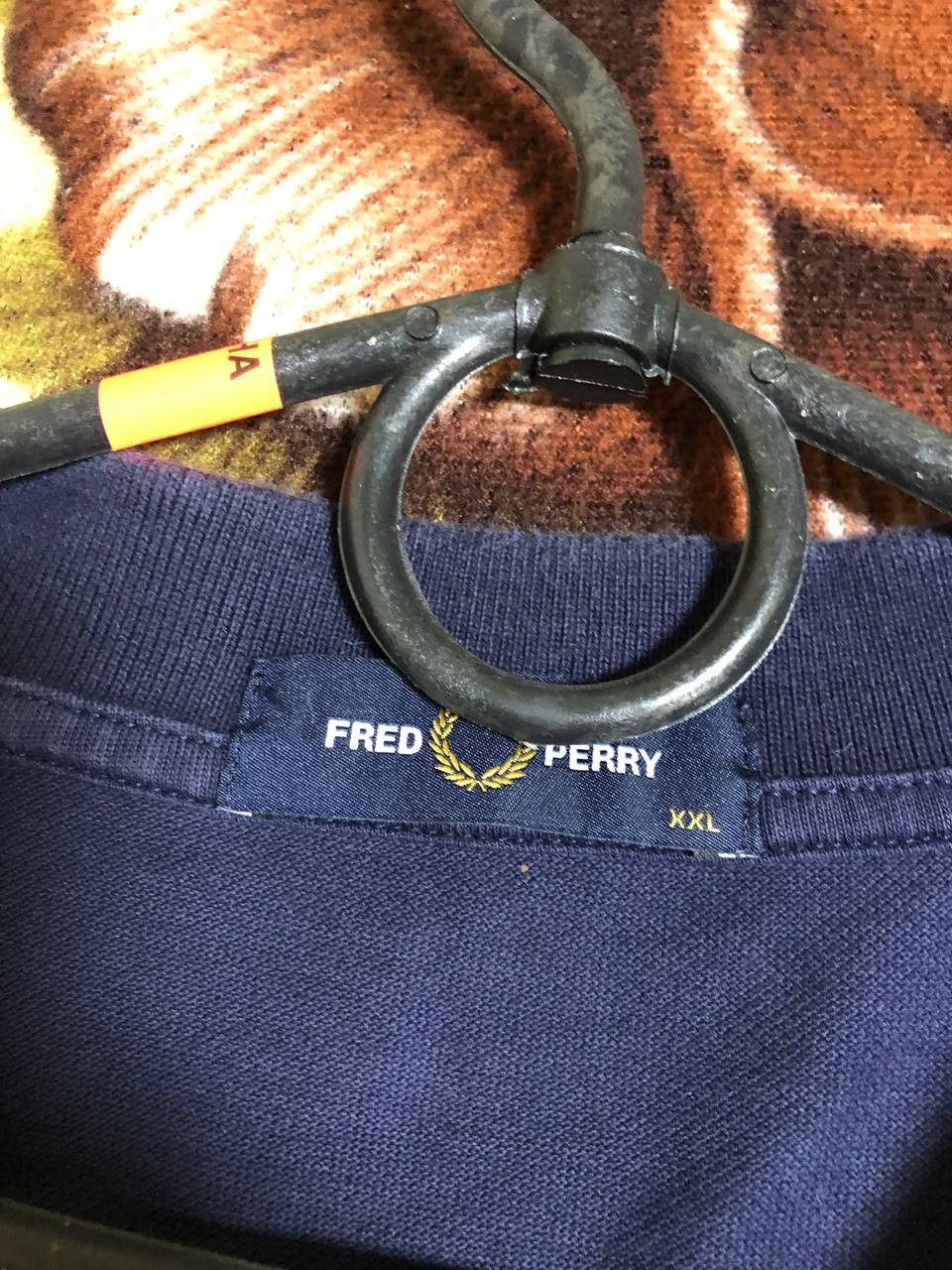 Fred Perry Fred Perry Men’s Polo Shirt Embroidered Logo Navy Striped Size US XXL / EU 58 / 5 - 10 Thumbnail