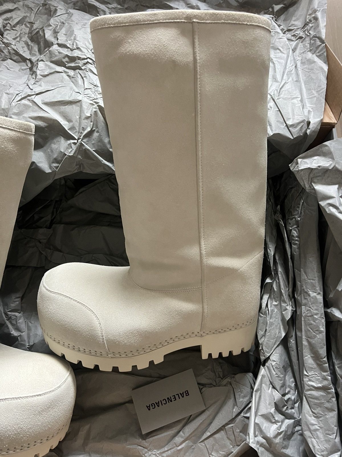 Balenciaga Alaska High Leather Fur Boots