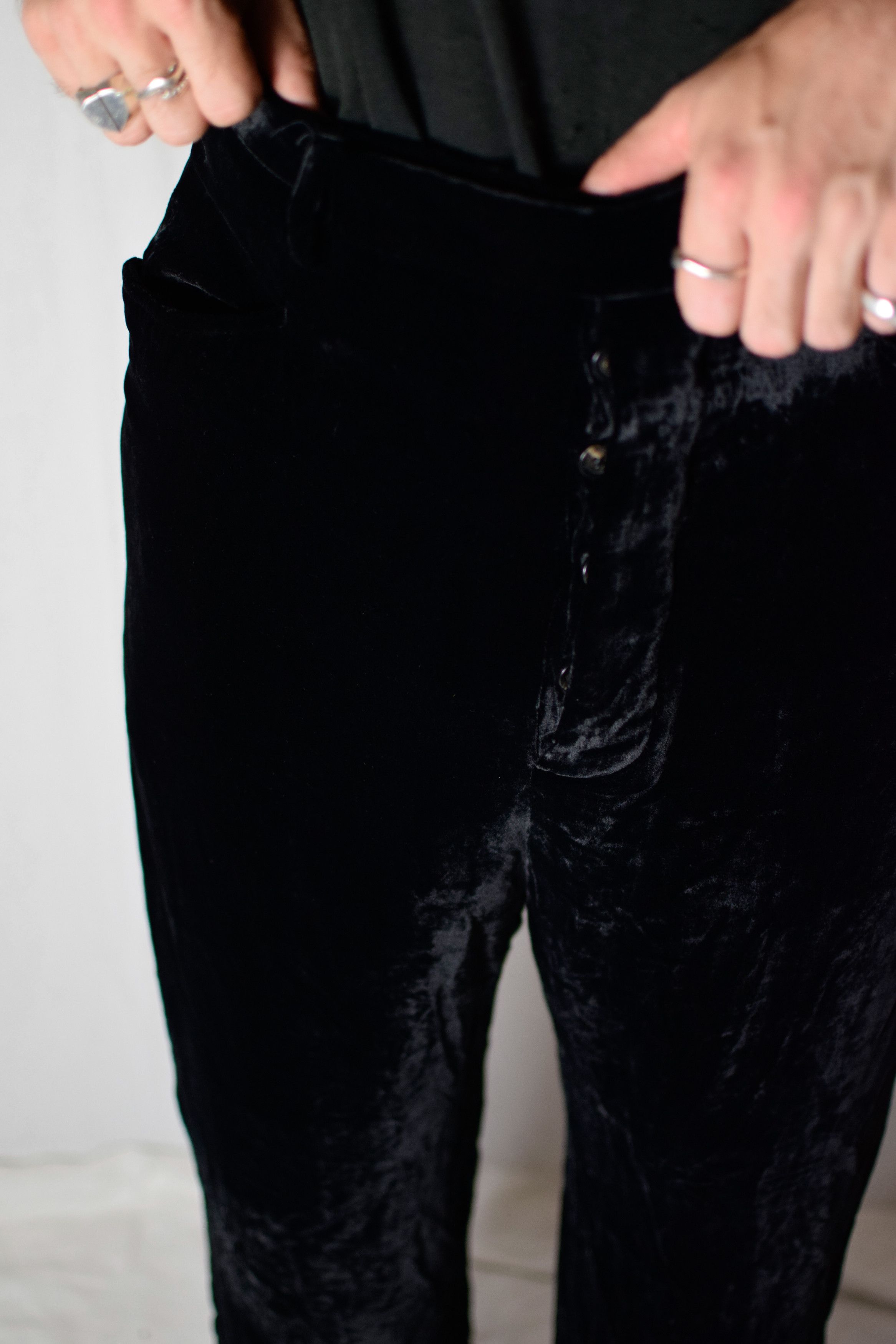 Rick Owens Rick Owens AW17 Velvet Wide Pants - RU178368-NV Size US 32 / EU 48 - 8 Thumbnail