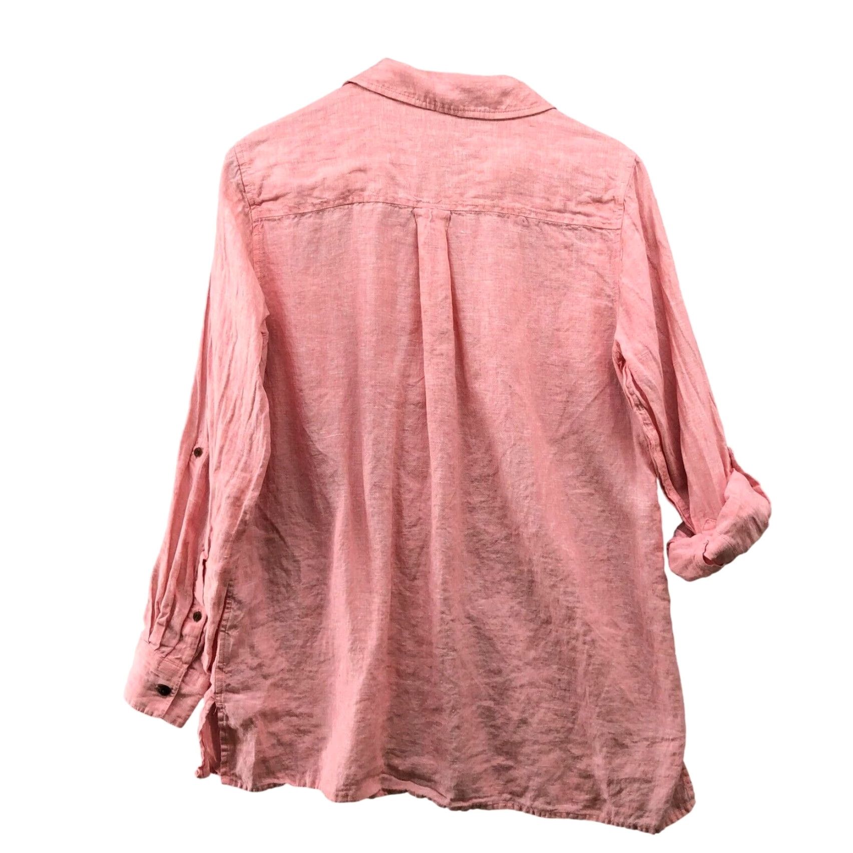 Vintage Lands' End Linen Button Up Shirt Size M / US 6-8 / IT 42-44 - 2 Thumbnail