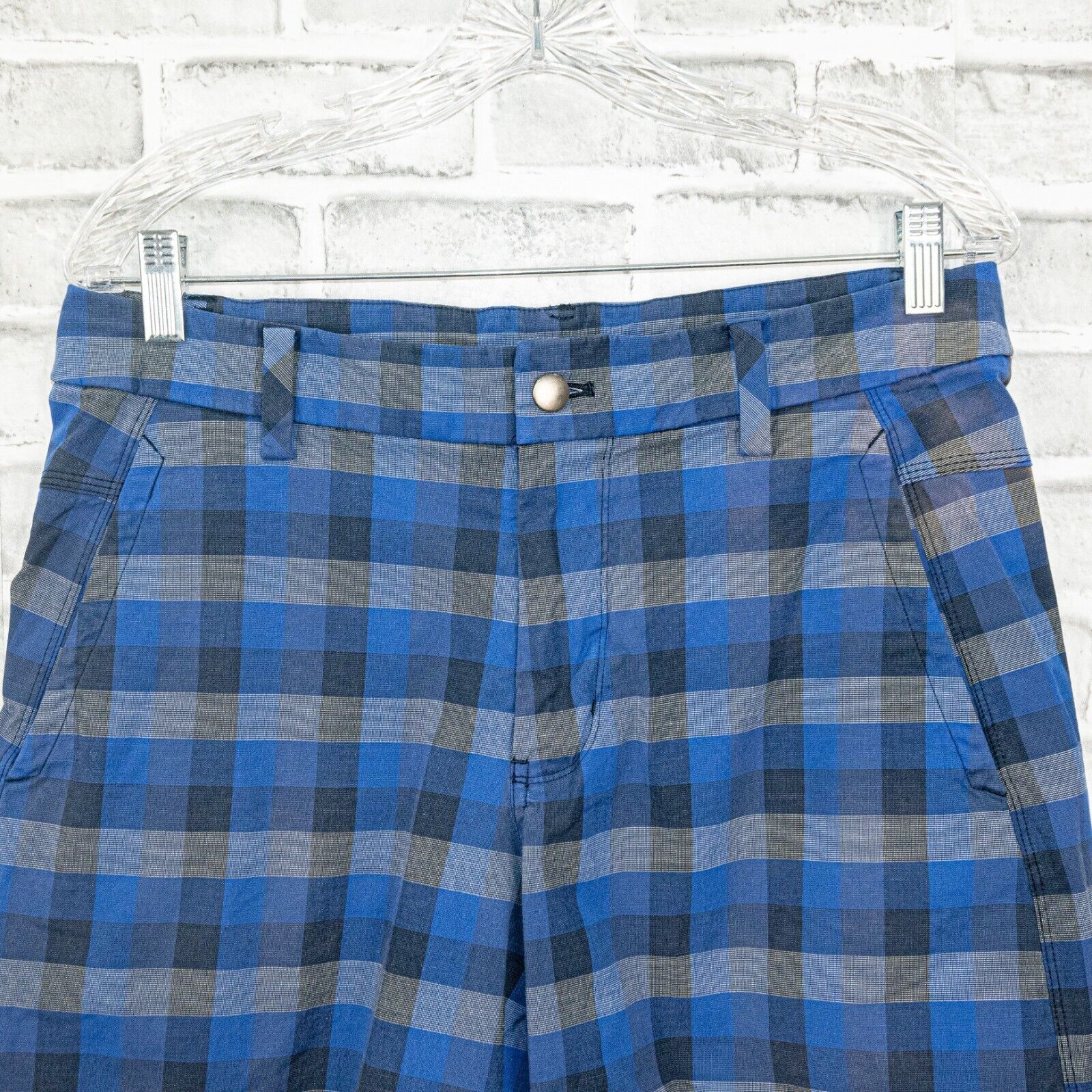 Lululemon Lululemon Men's Blue gray Checker Chino Shorts Size 34 Size US 34 / EU 50 - 2 Thumbnail