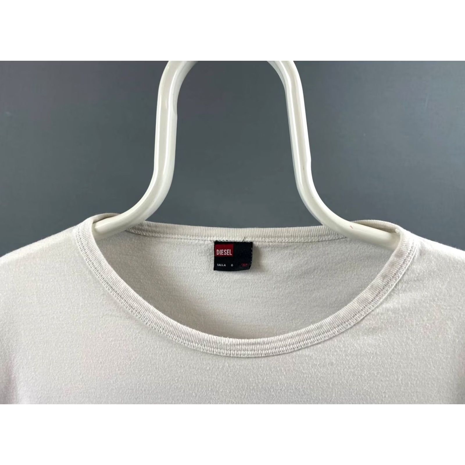 Diesel Diesel Men T-Shirt White Cotton Long Sleeve Crew Neck Stretch Pullover Size US M / EU 48-50 / 2 - 4 Thumbnail