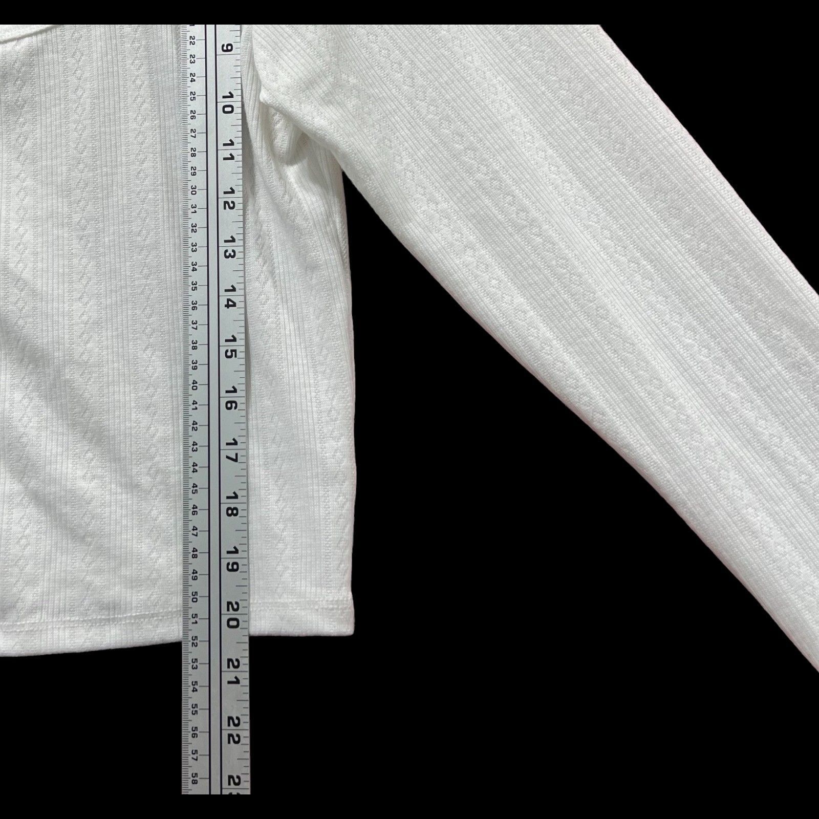 Other Wild Fable - Women's Long Sleeve Square Neck Pointelle T-Shi Size XL / US 12-14 / IT 48-50 - 7 Thumbnail