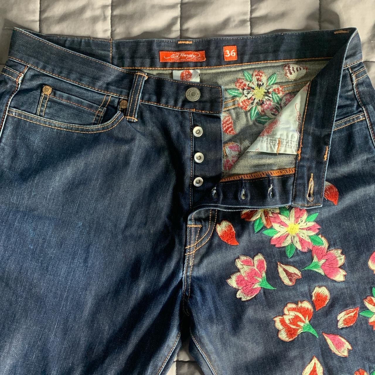 Ed Hardy × Vintage Ed Hardy Jeans/ Waist 33/34 Size US 34 / EU 50 - 4 Thumbnail
