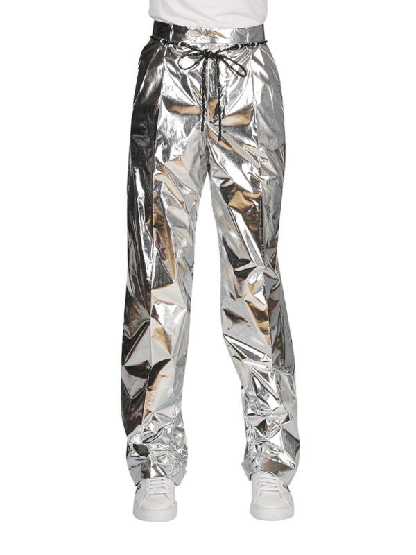 Maison Margiela MAISON MARGIELA Tech fabric aluminium foil effect trousers Size 28" / US 6 / IT 42 - 2 Thumbnail